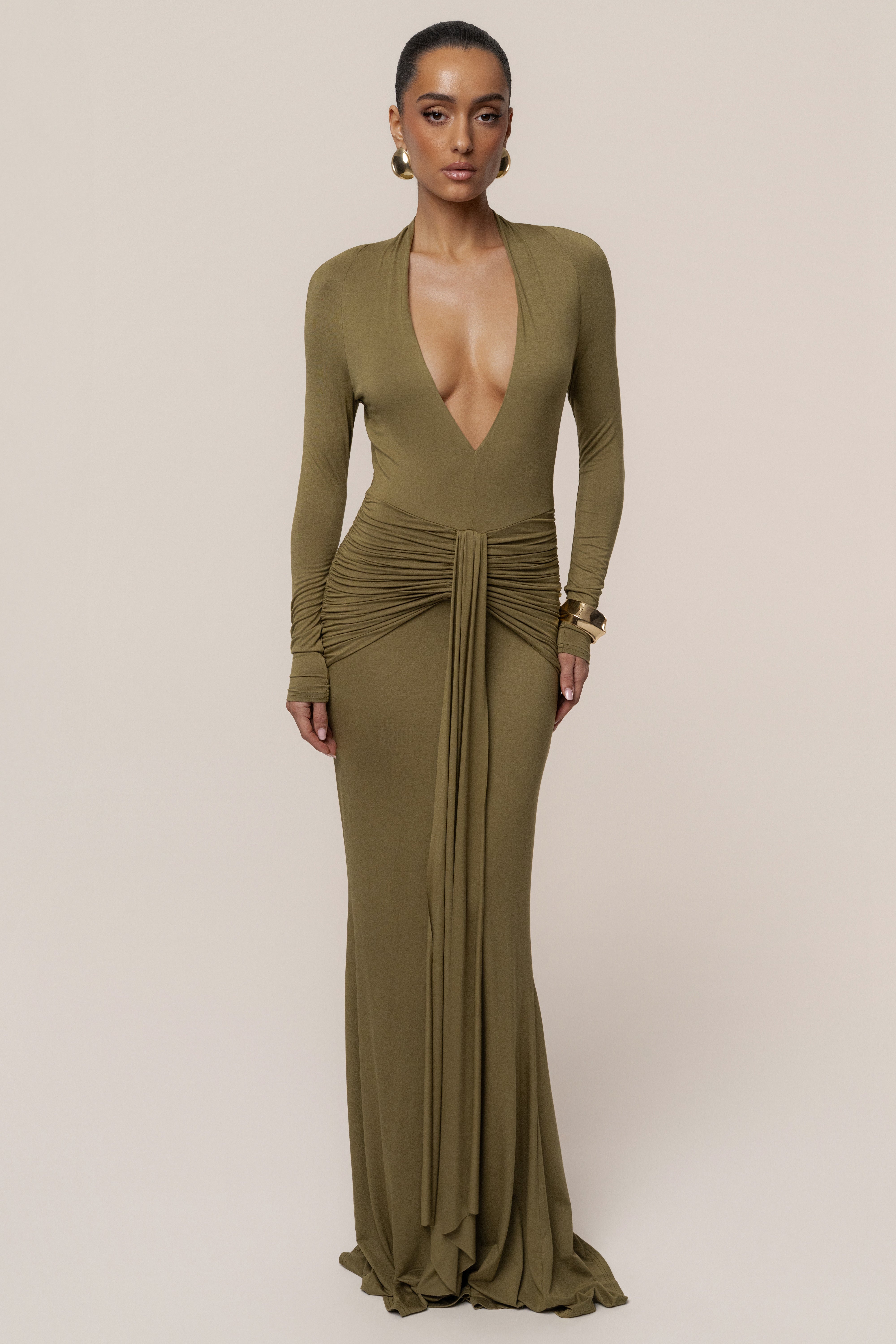 Olive All The Stars Maxi Dress - JLUXLABEL