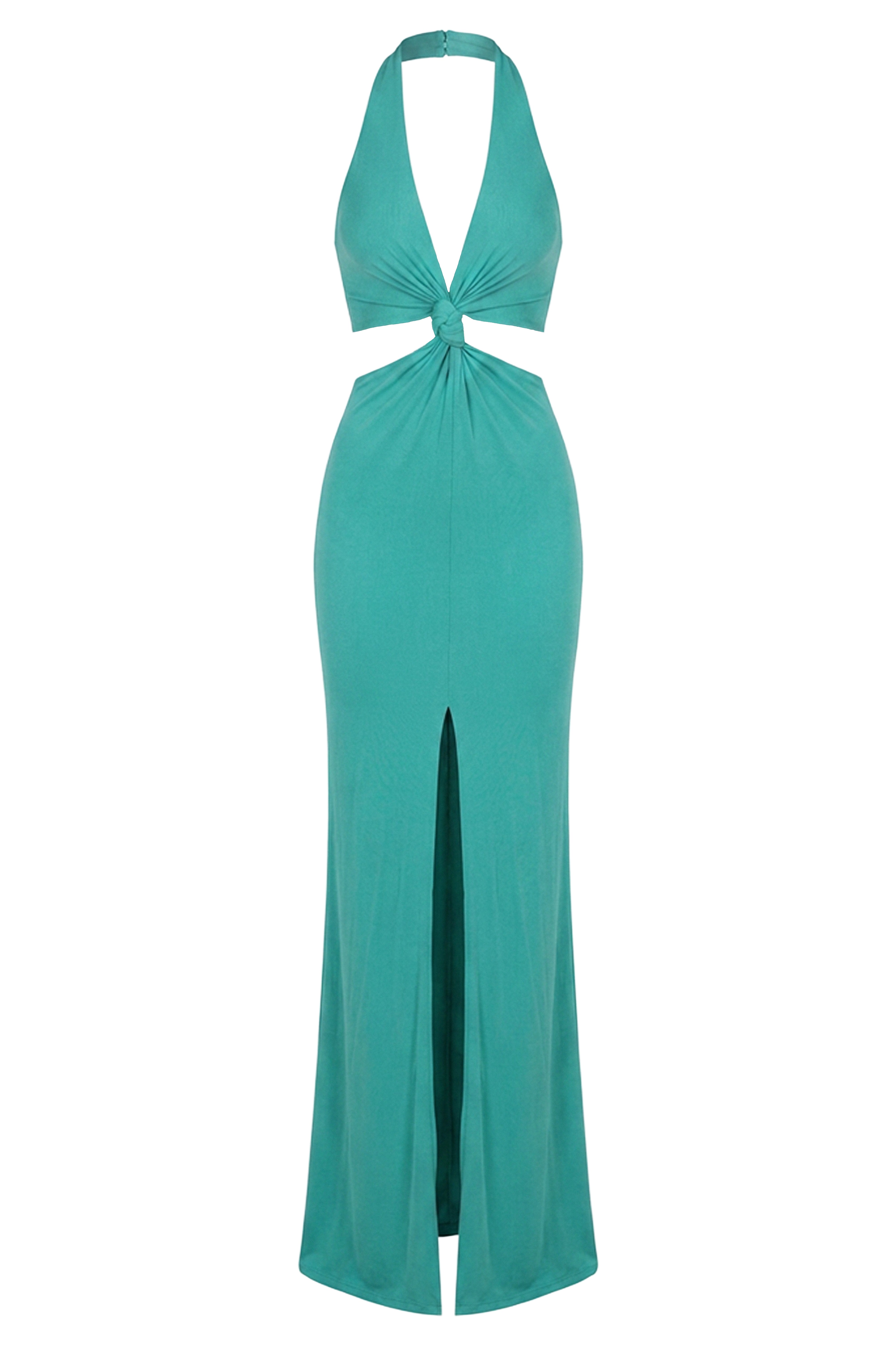 Teal Grand Evening Maxi Dress - JLUXLABEL