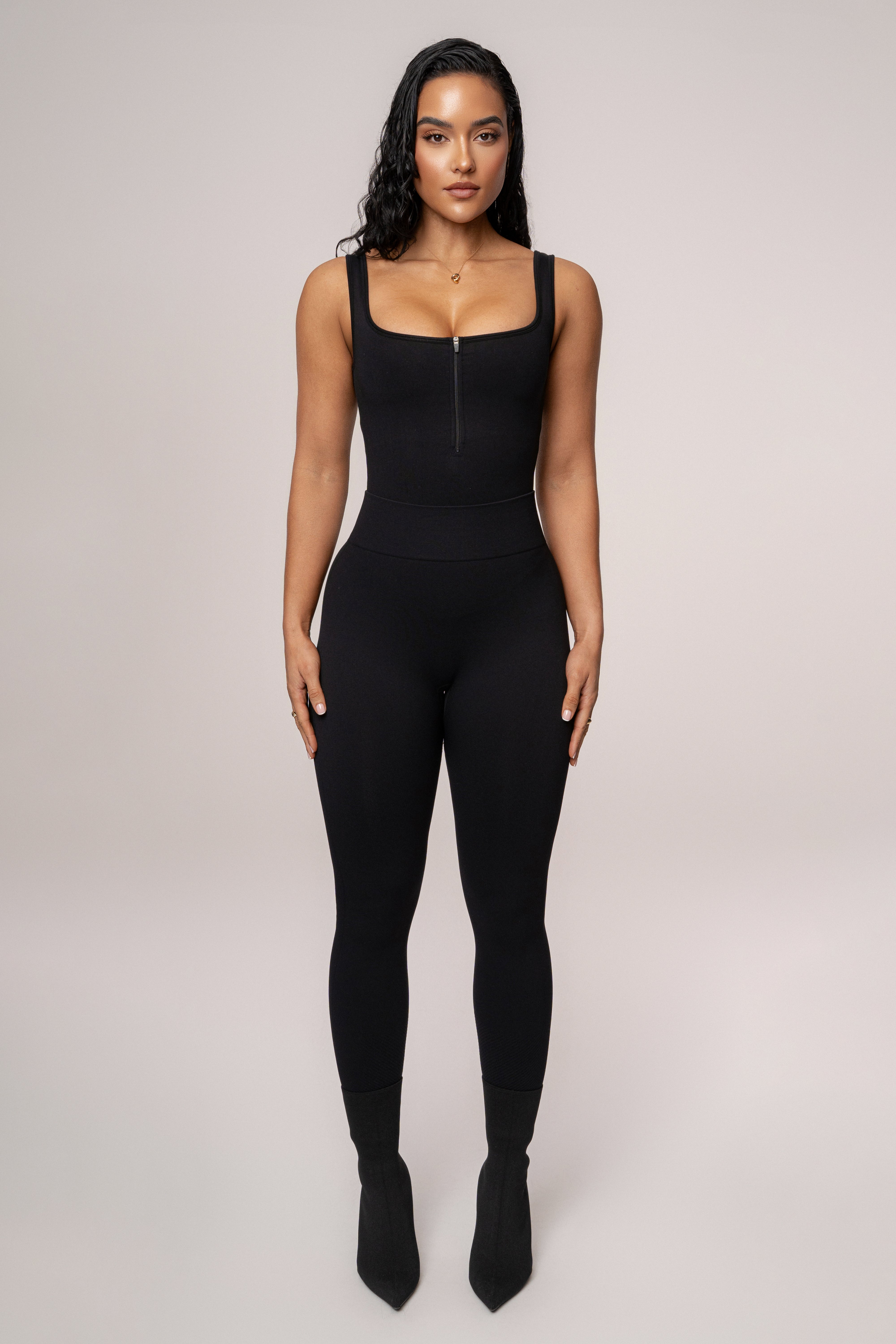 Black Grounded Bodysuit - JLUXLABEL