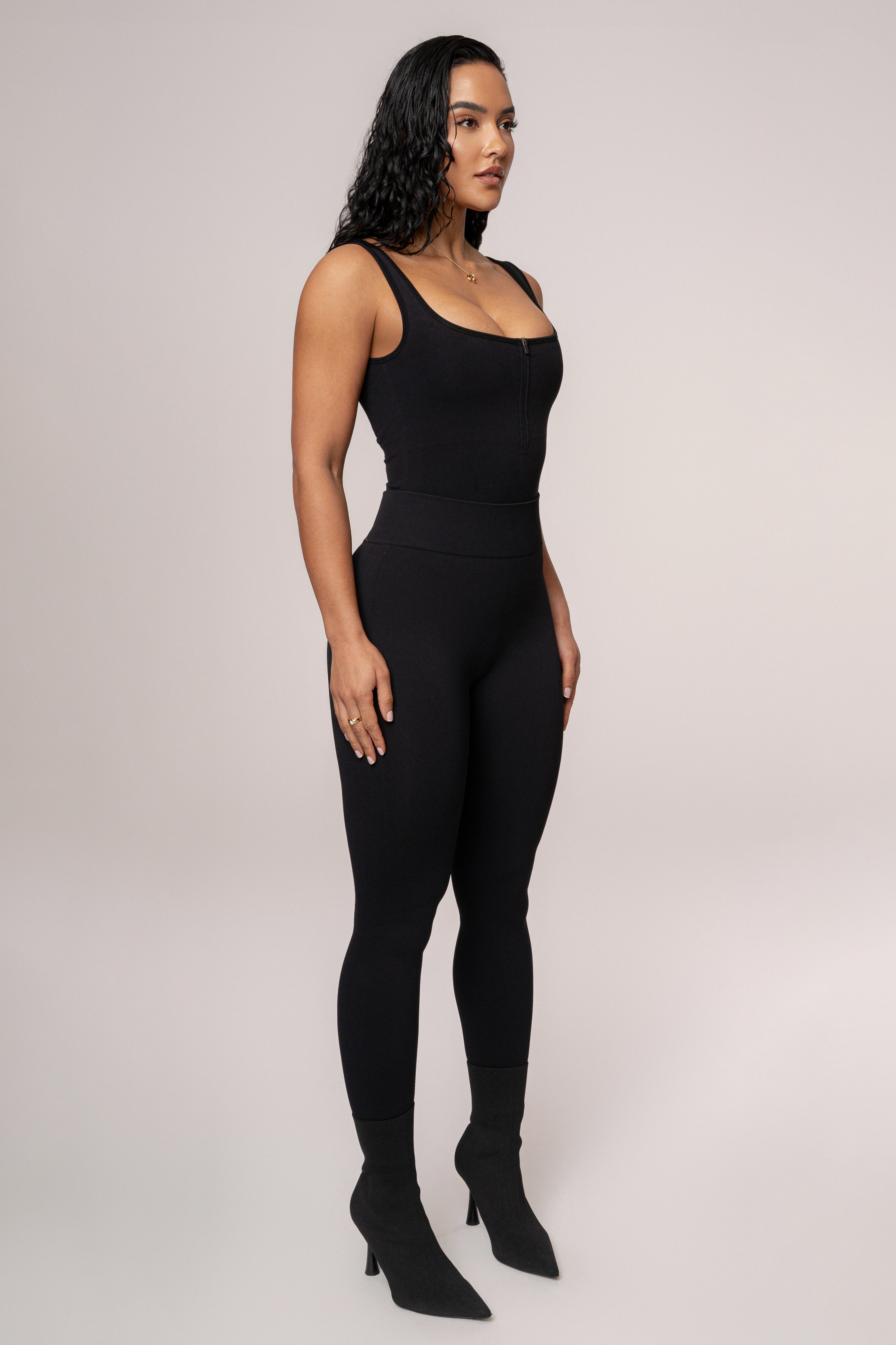 Black Grounded Bodysuit - JLUXLABEL