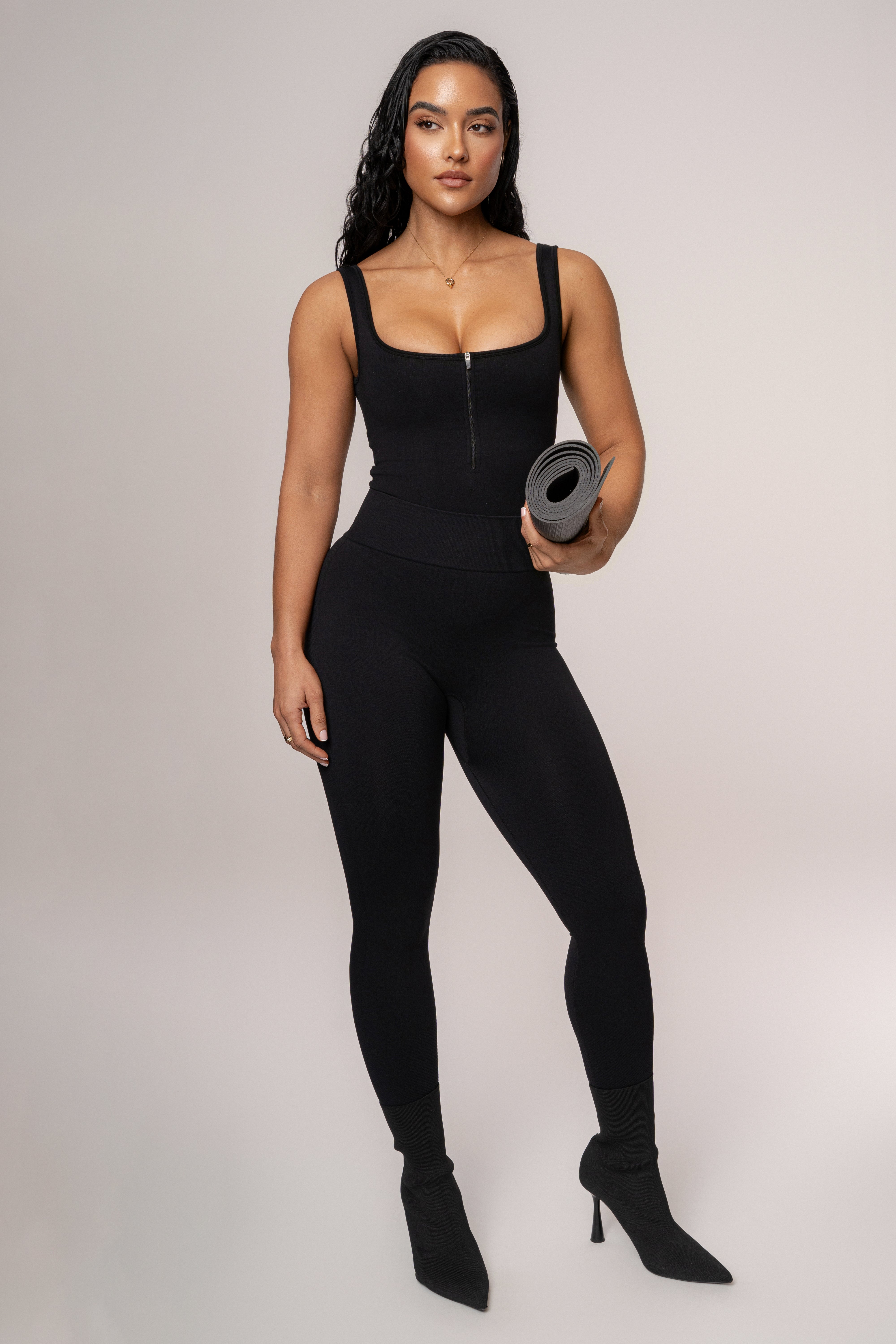 Black Grounded Bodysuit - JLUXLABEL