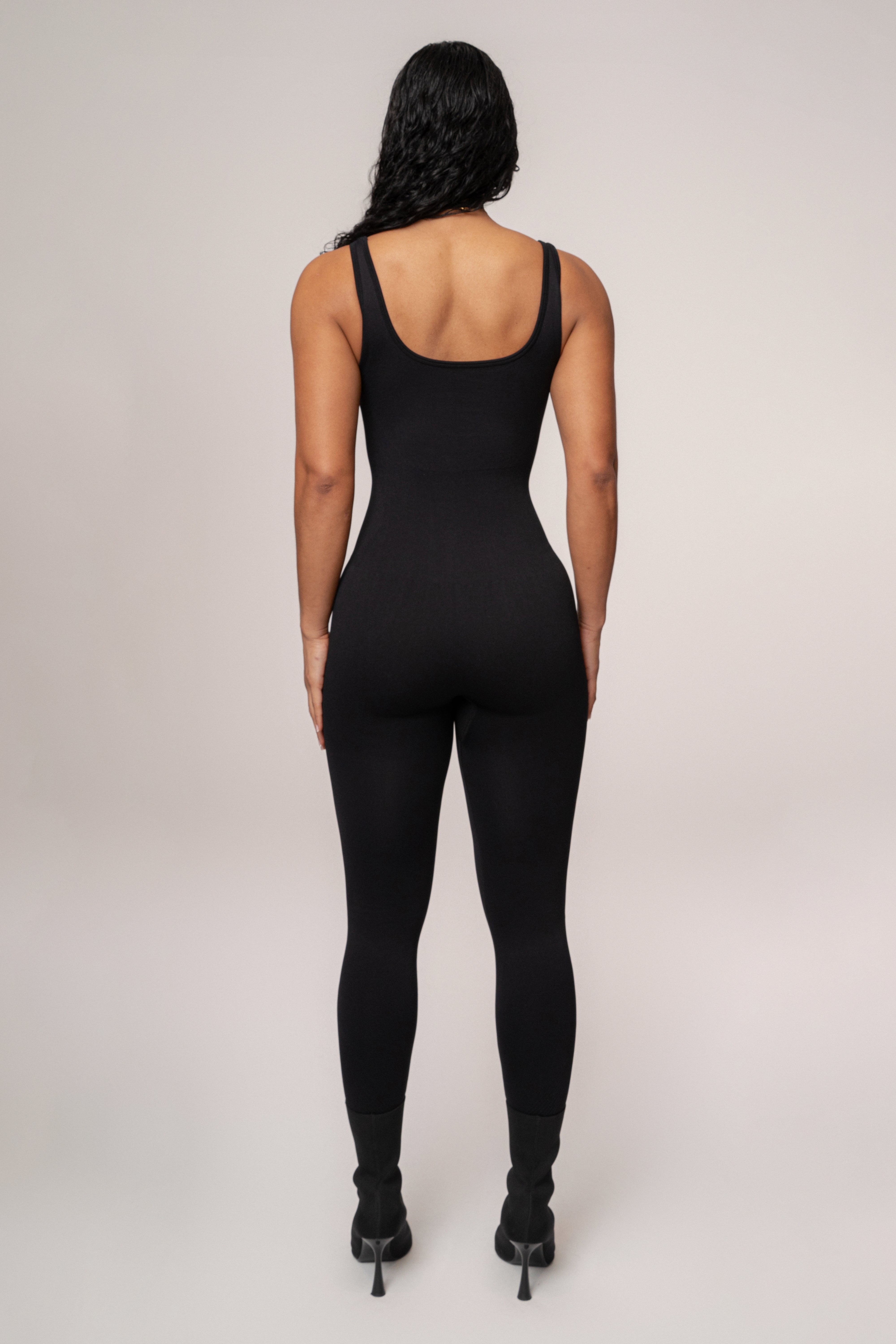 Black Pure Form Jumpsuit - JLUXLABEL