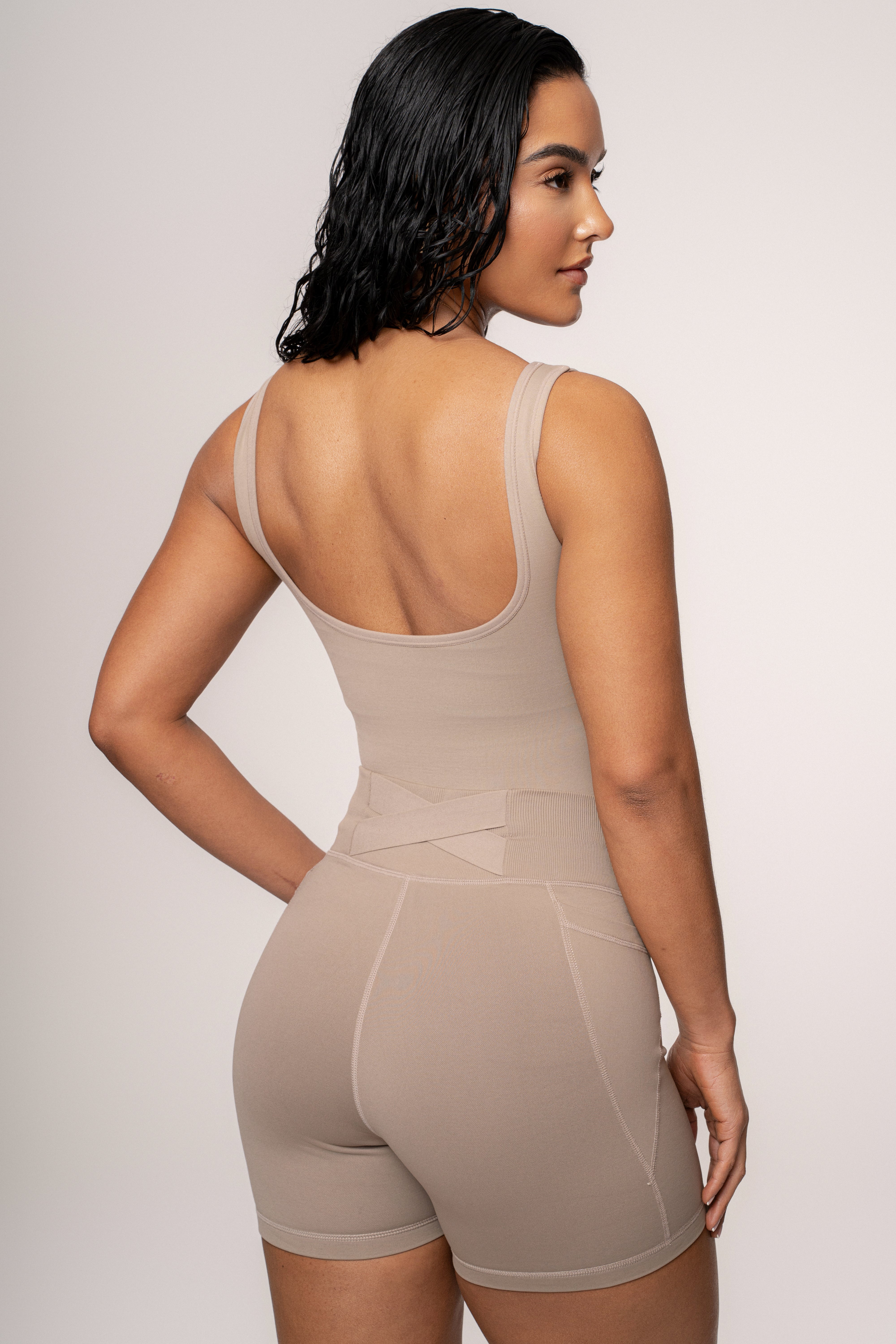 Beige Revive Bodysuit - JLUXLABEL