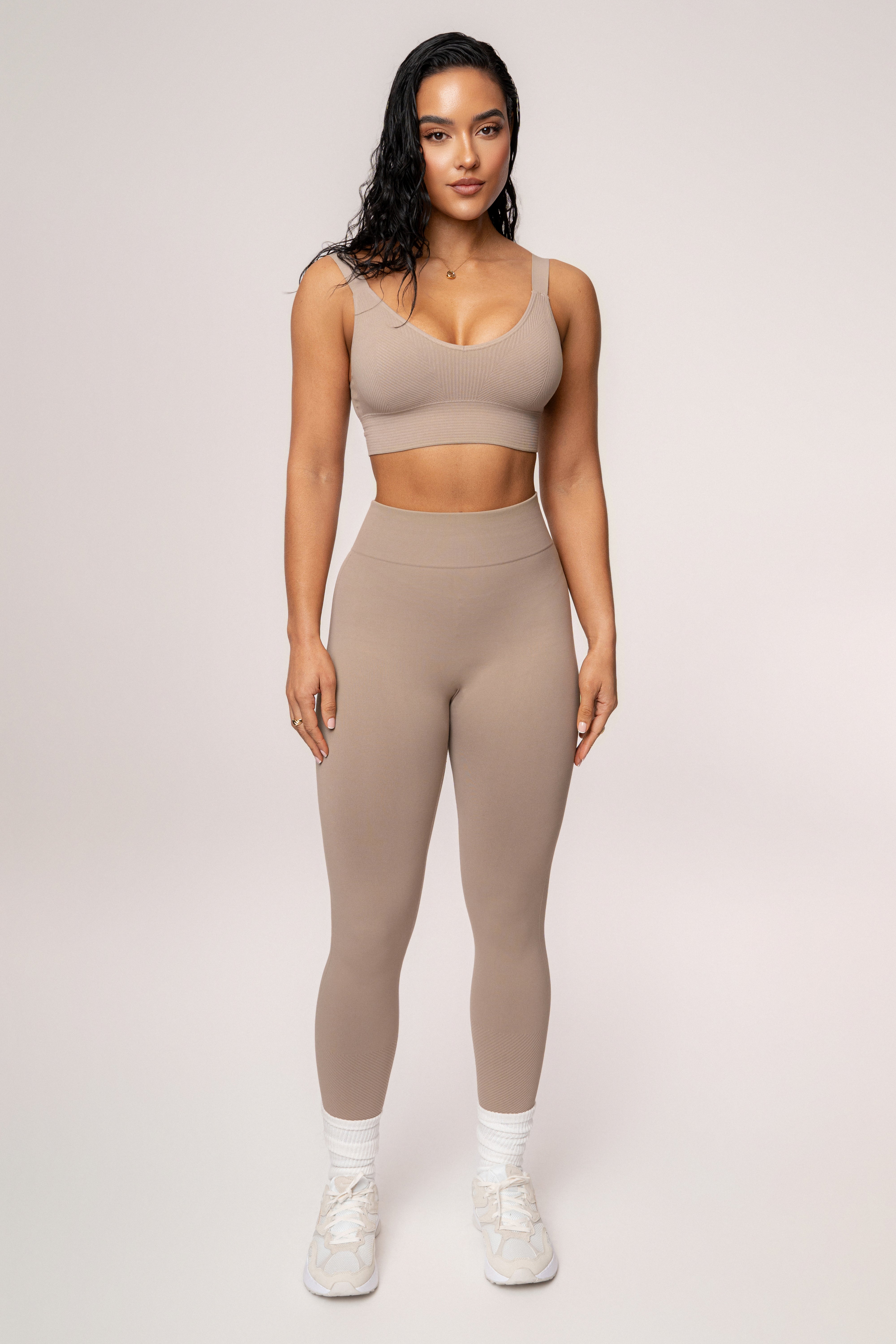 Beige New Flow Active Top - JLUXLABEL