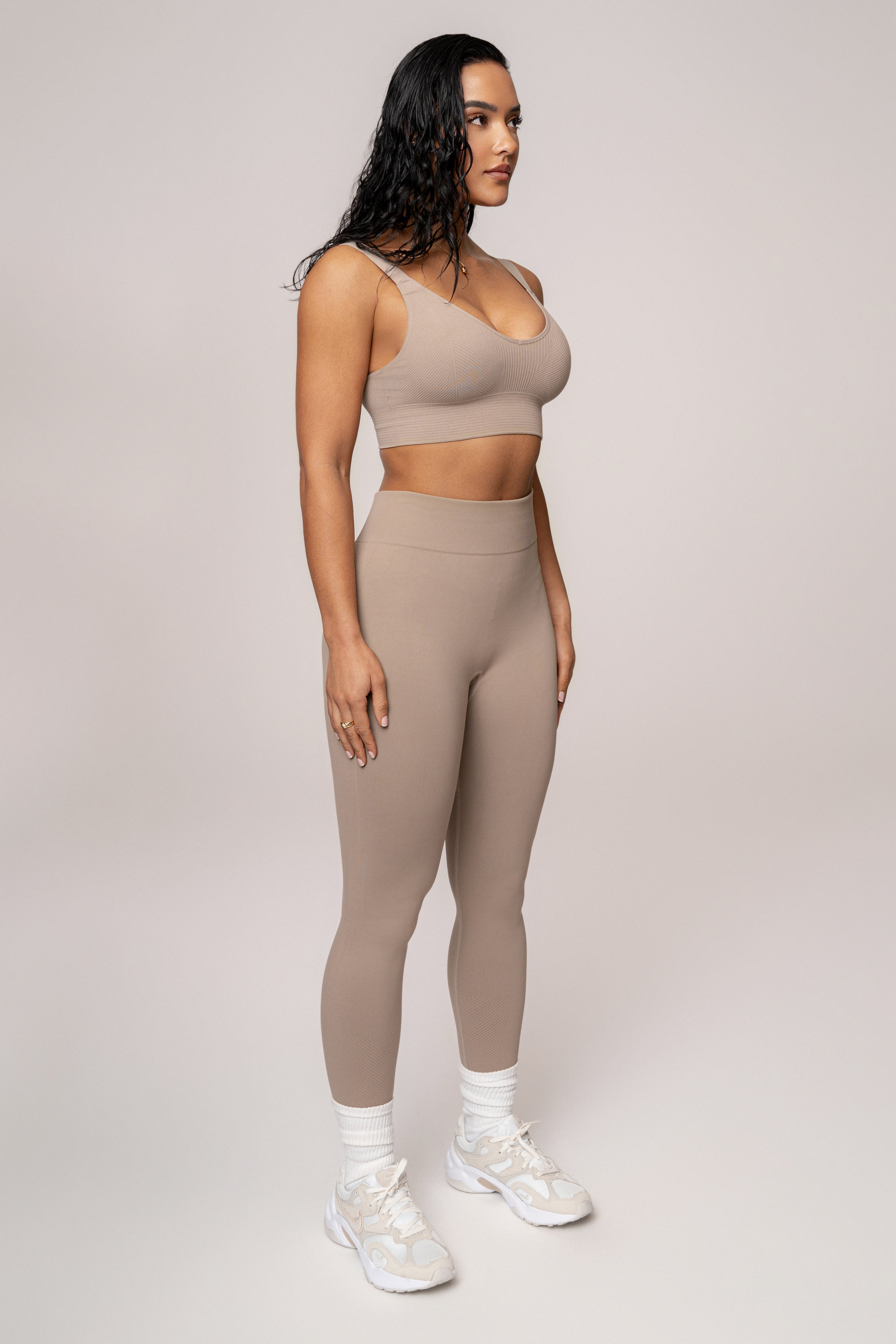 Beige New Flow Active Top - JLUXLABEL