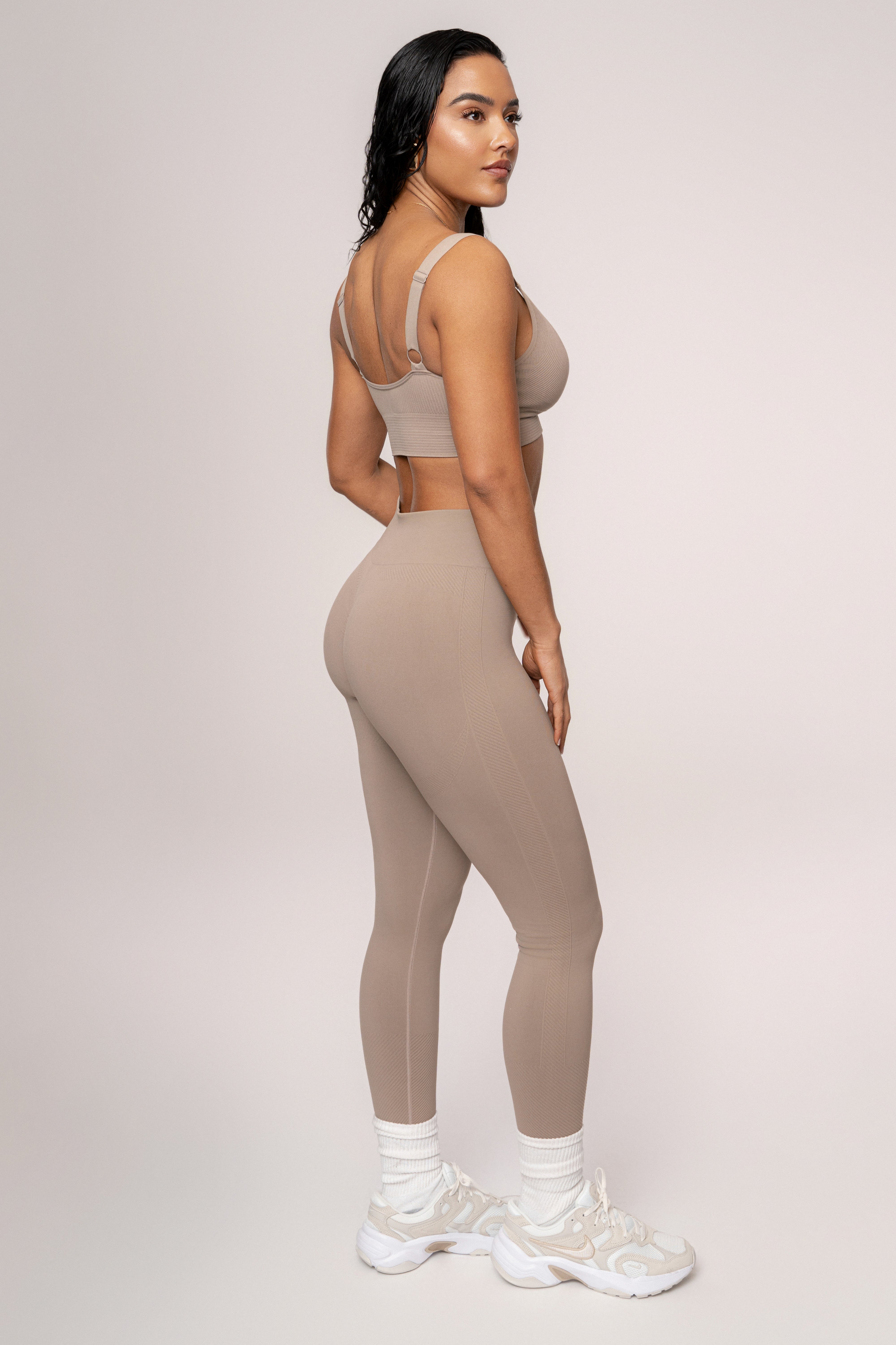 Beige New Flow Active Top - JLUXLABEL