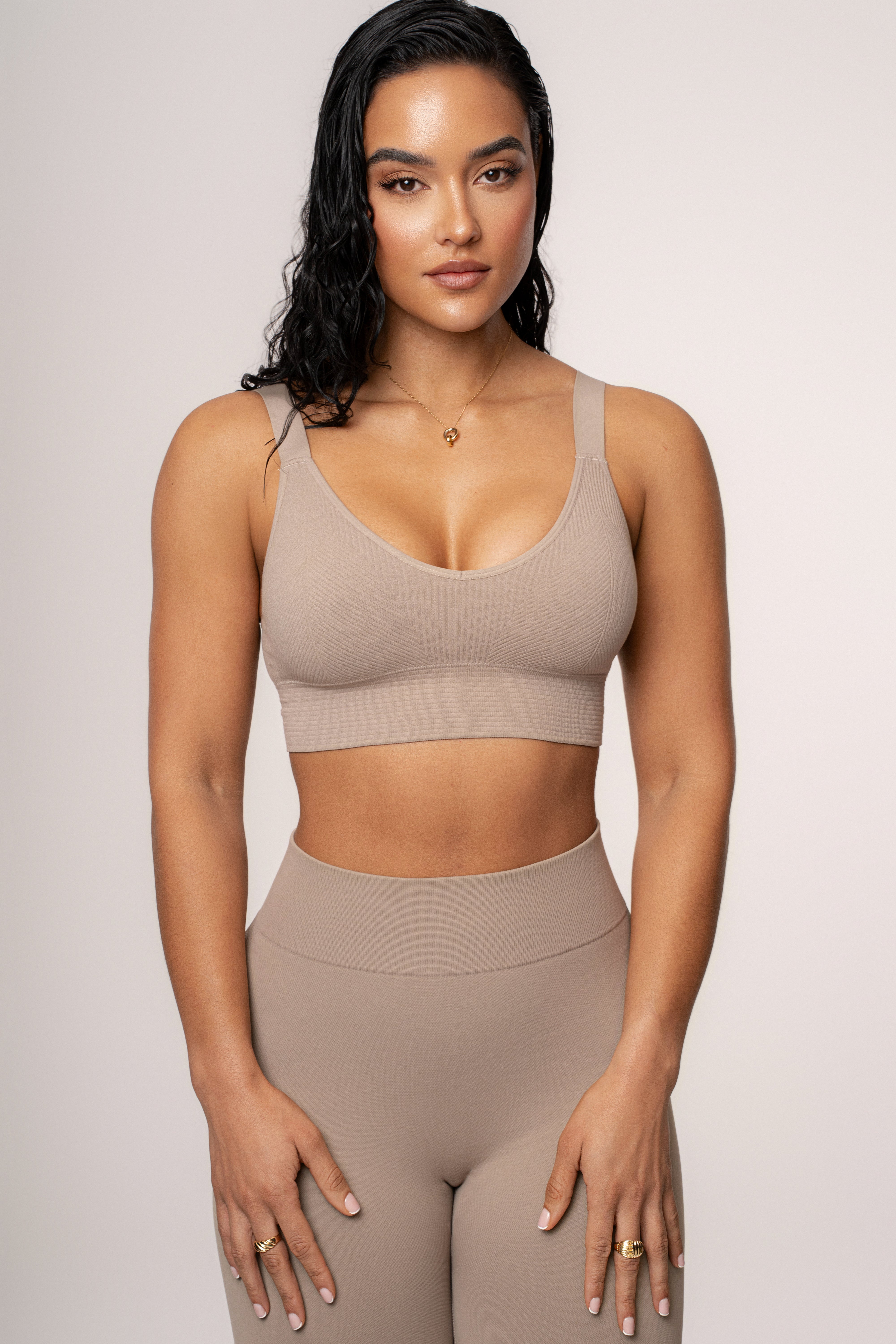 Beige New Flow Active Top - JLUXLABEL