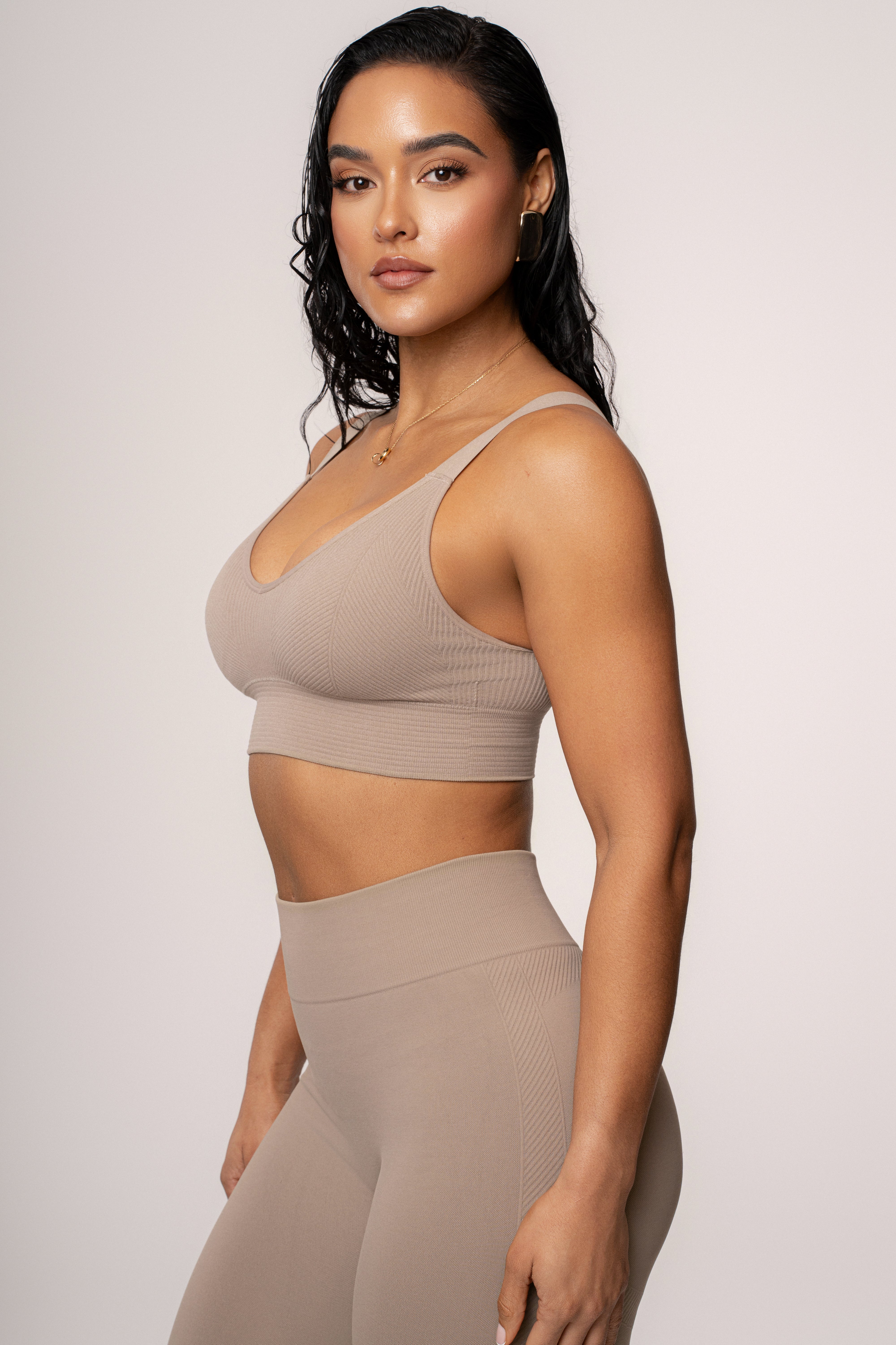 Beige New Flow Active Top - JLUXLABEL