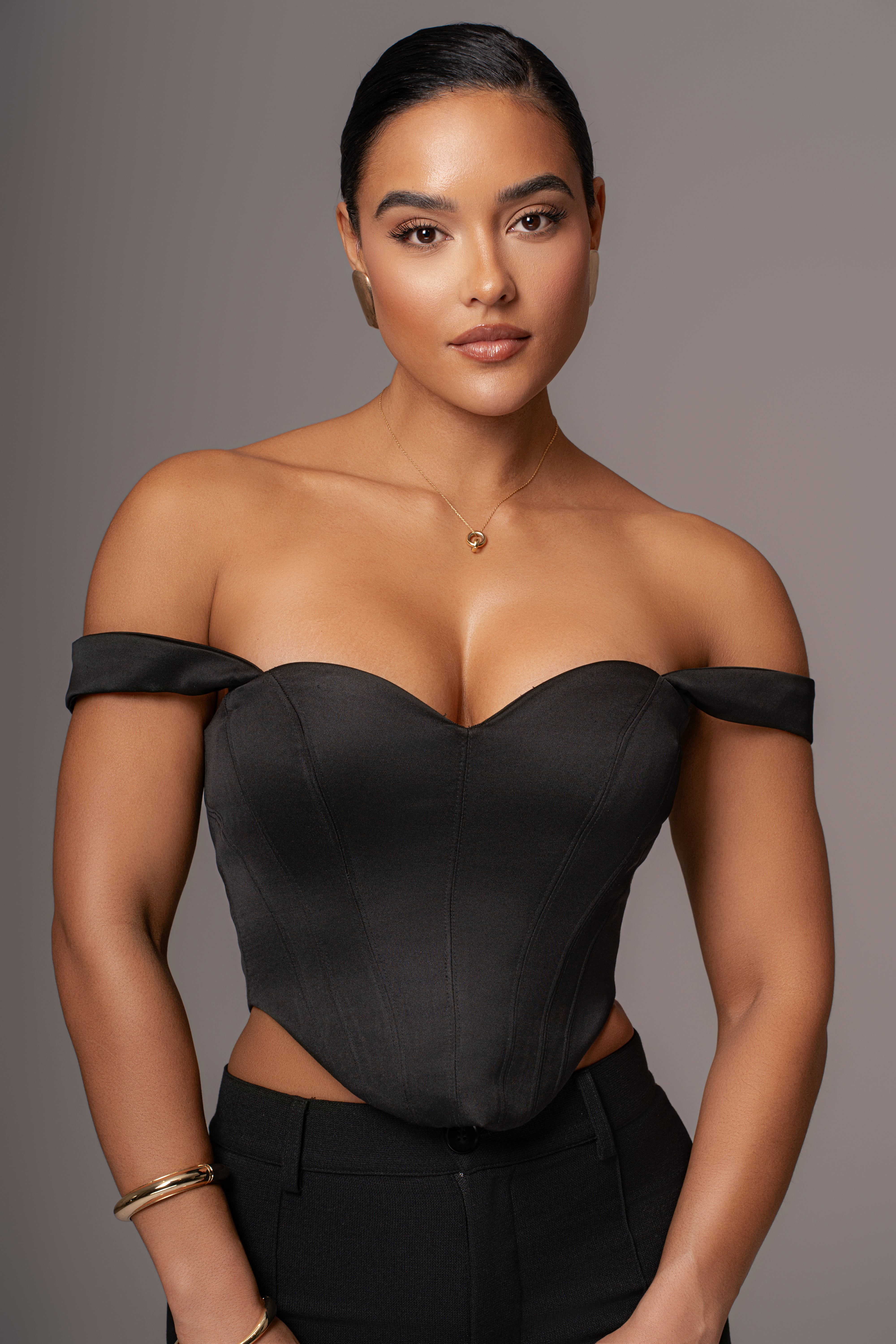 Black Nickie Lace Back Top - JLUXLABEL