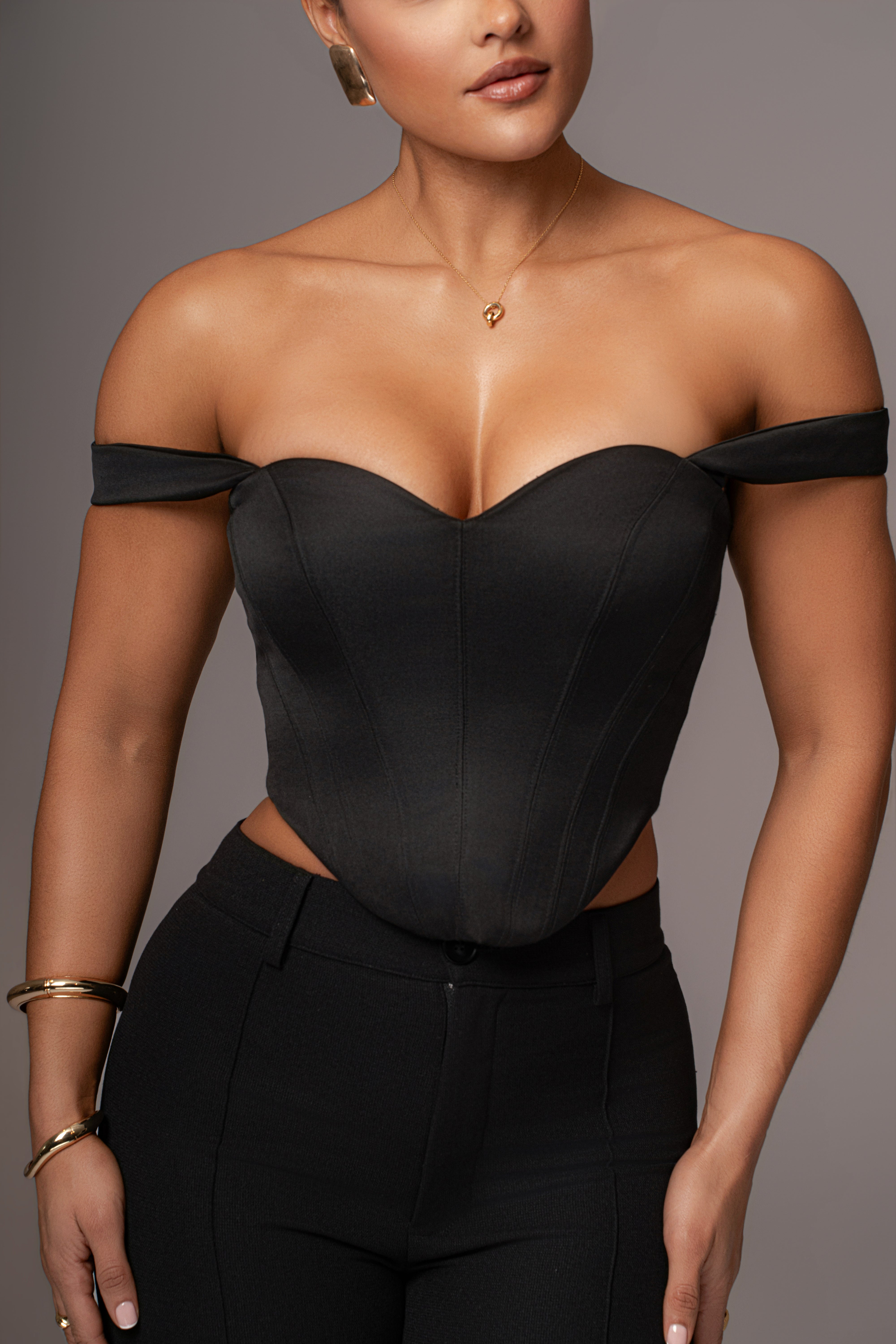 Black Nickie Lace Back Top - JLUXLABEL