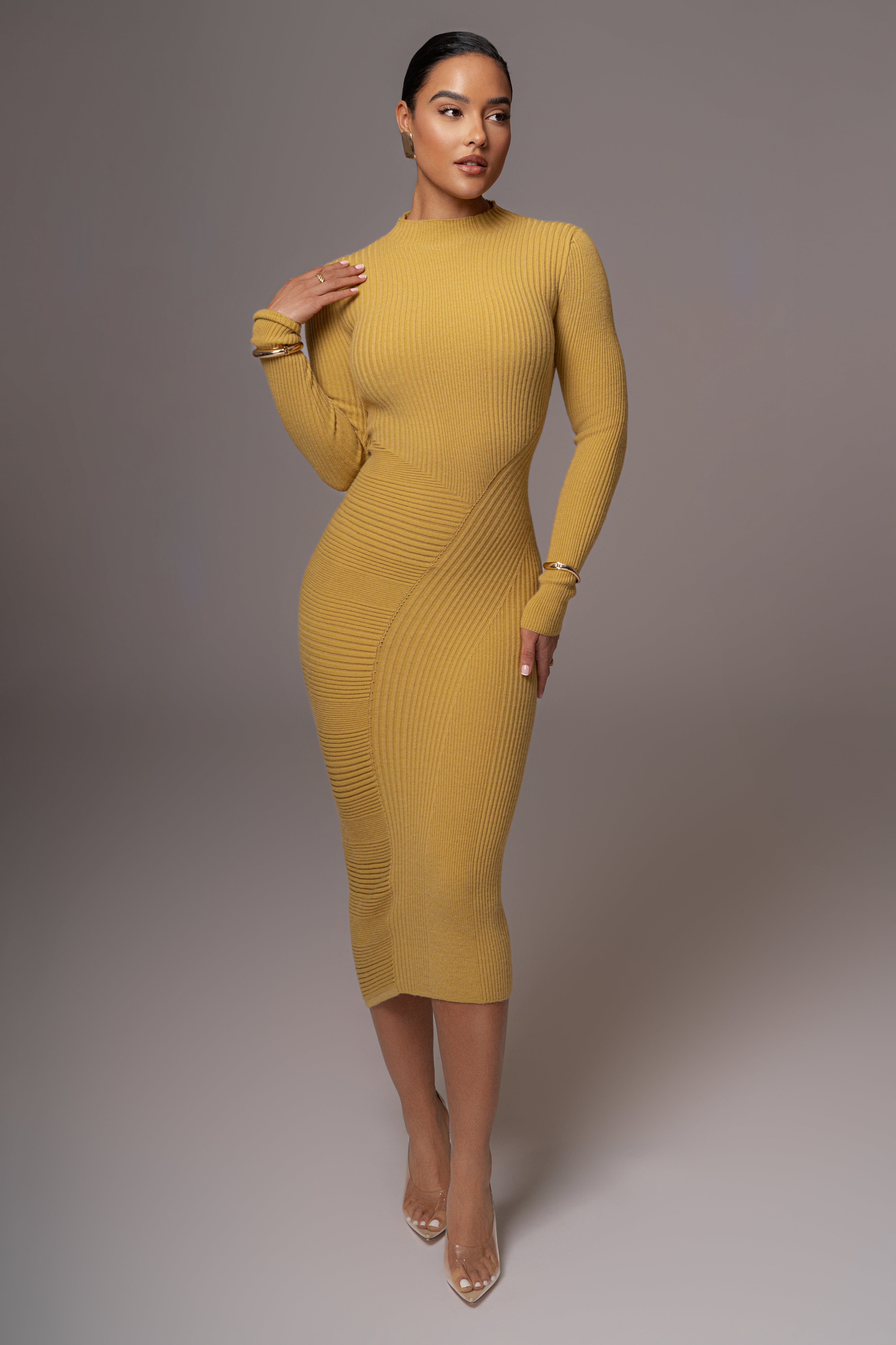 Lime Eliz Midi Dress - JLUXLABEL