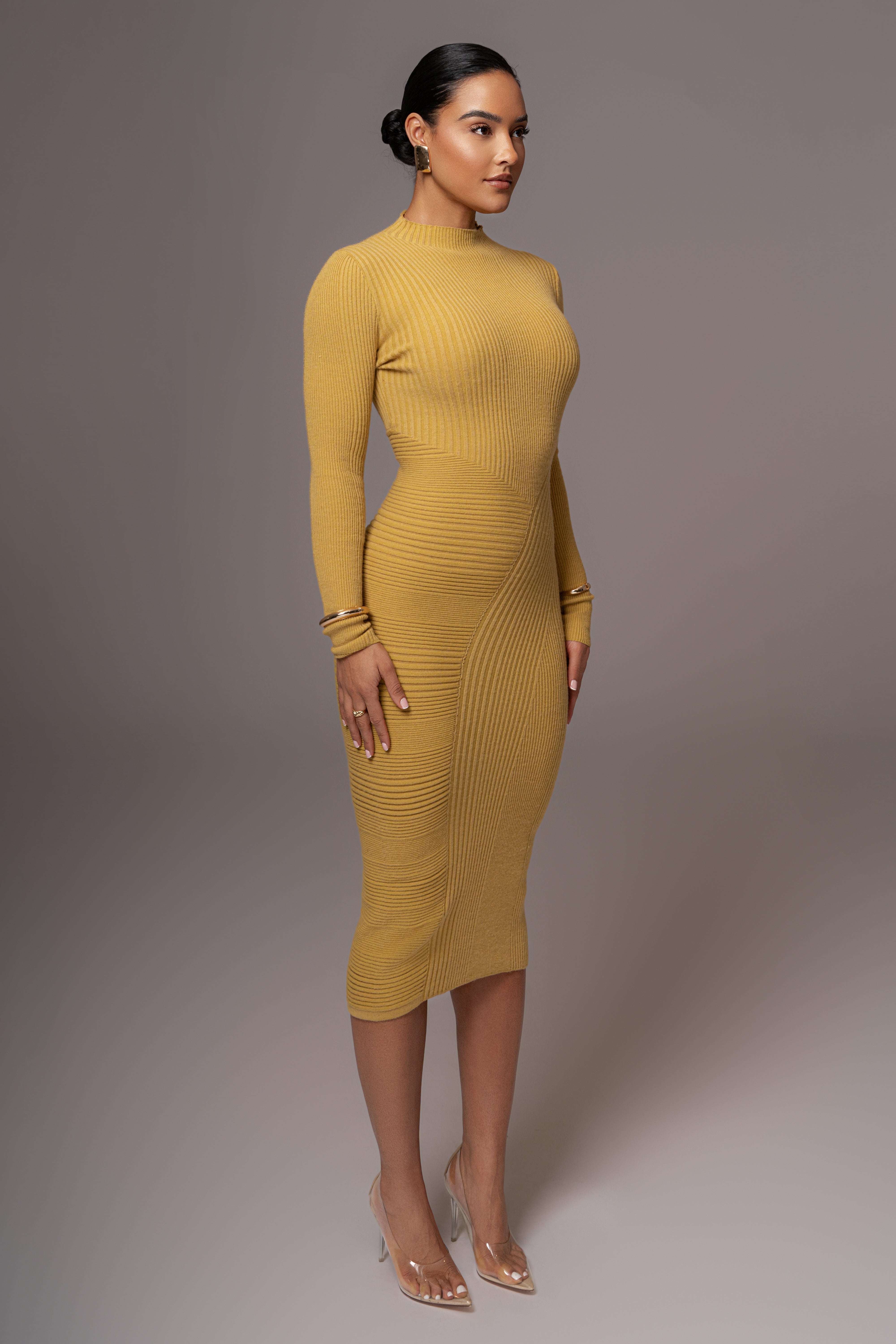 Lime Eliz Midi Dress - JLUXLABEL