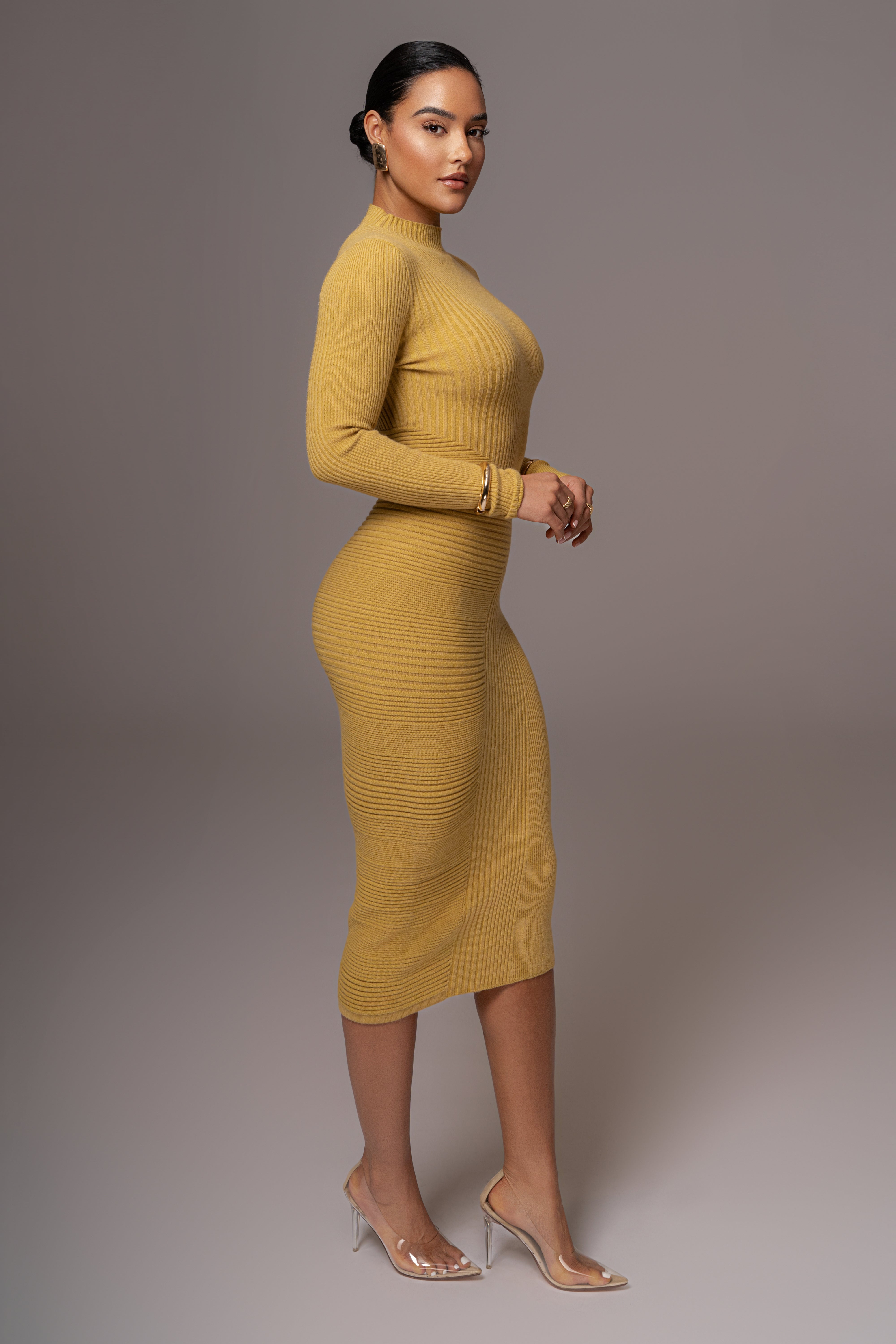 Lime Eliz Midi Dress - JLUXLABEL