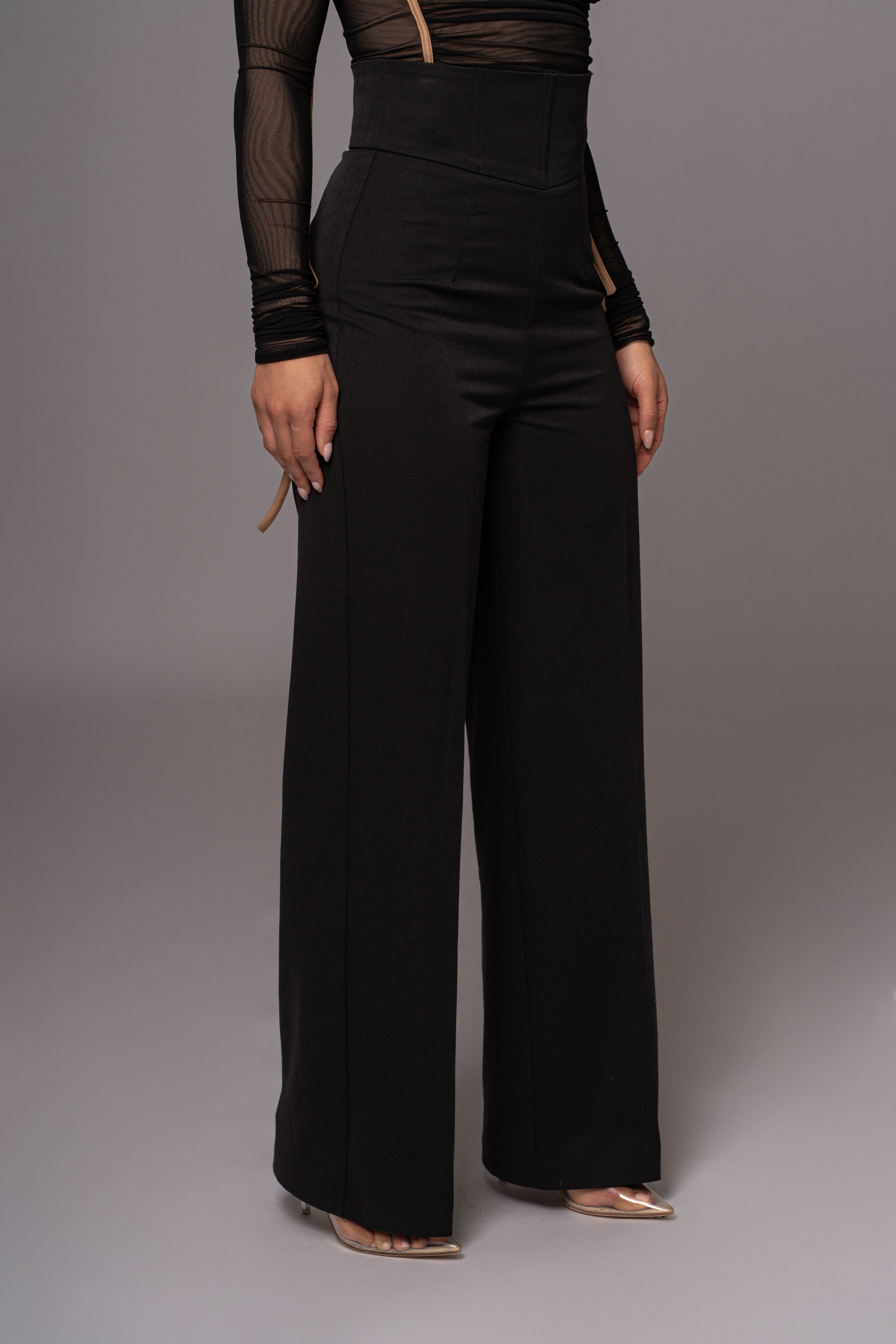 Black Novena Woven Pants - JLUXLABEL