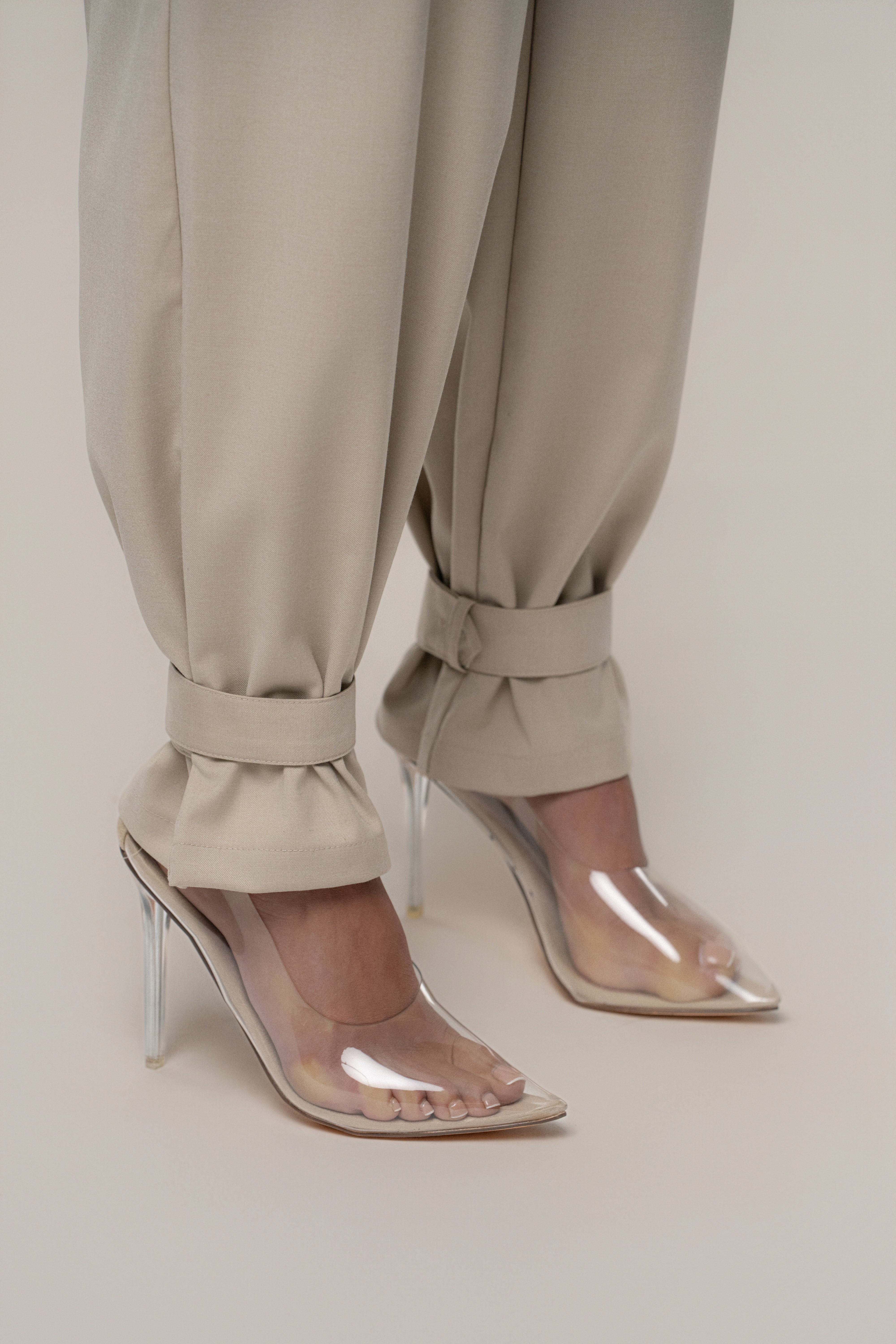 Khaki Autumn Flow Cargo Pants