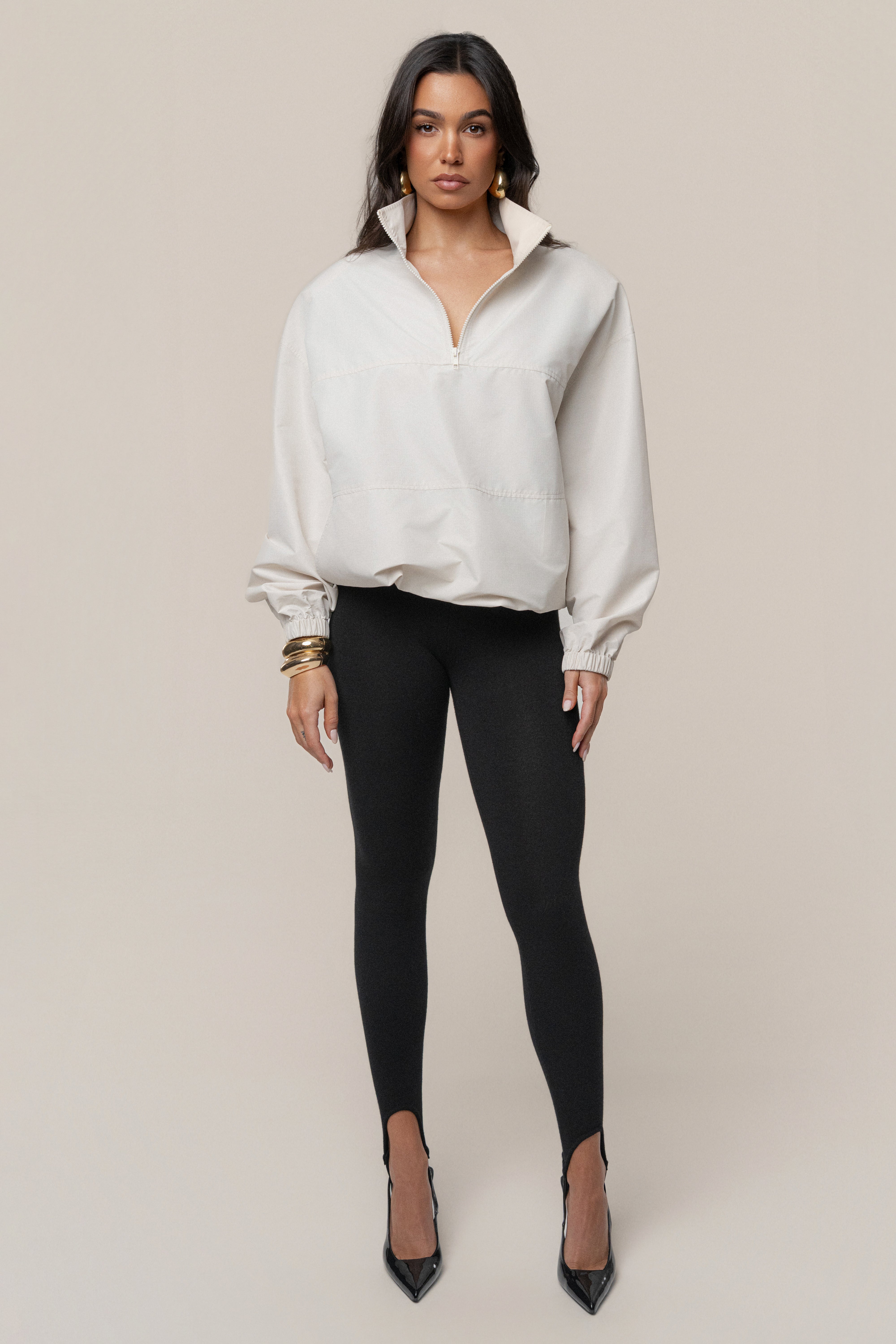 Milk Oversized Funnel Jacket