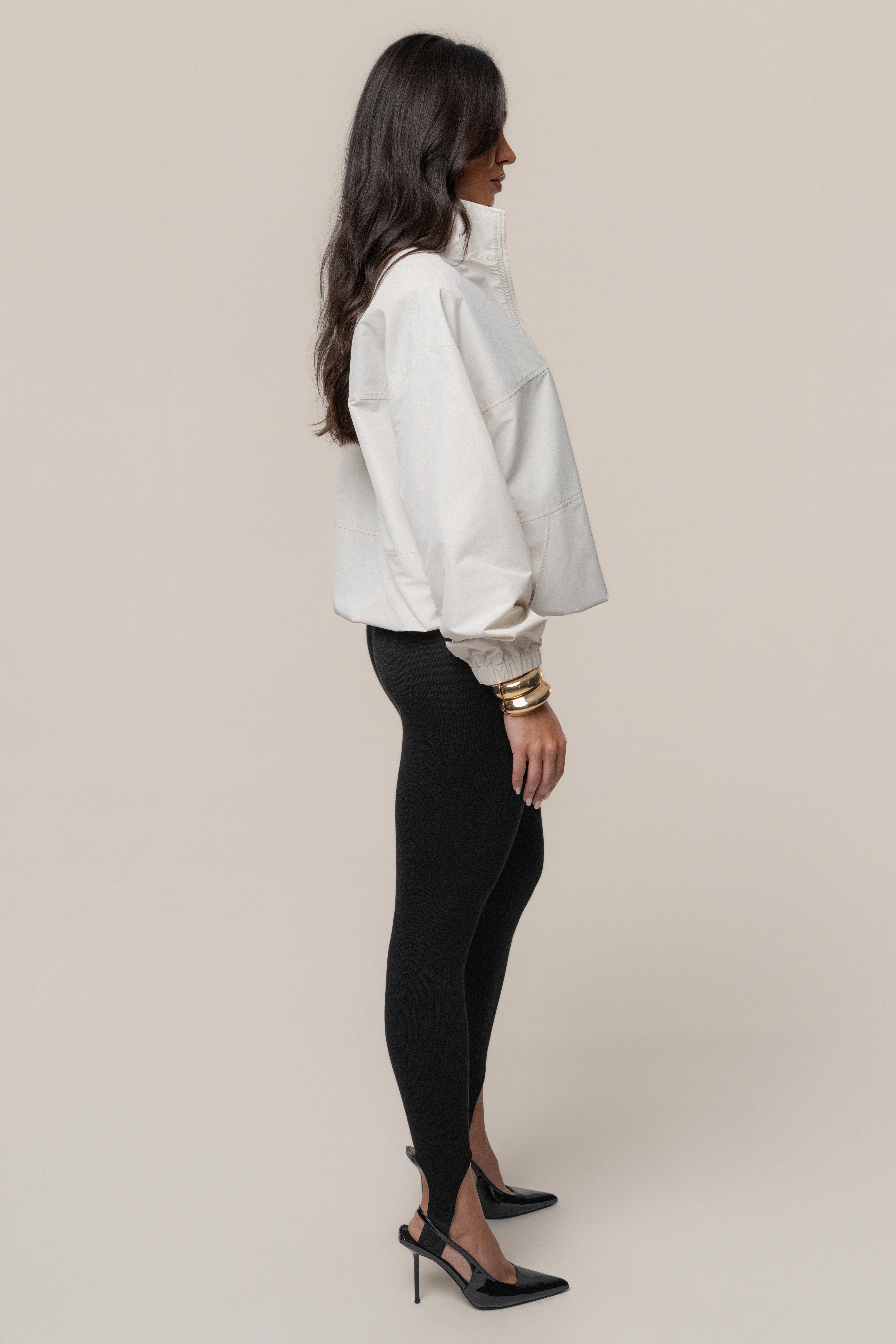 Milk Oversized Funnel Jacket - JLUXLABEL