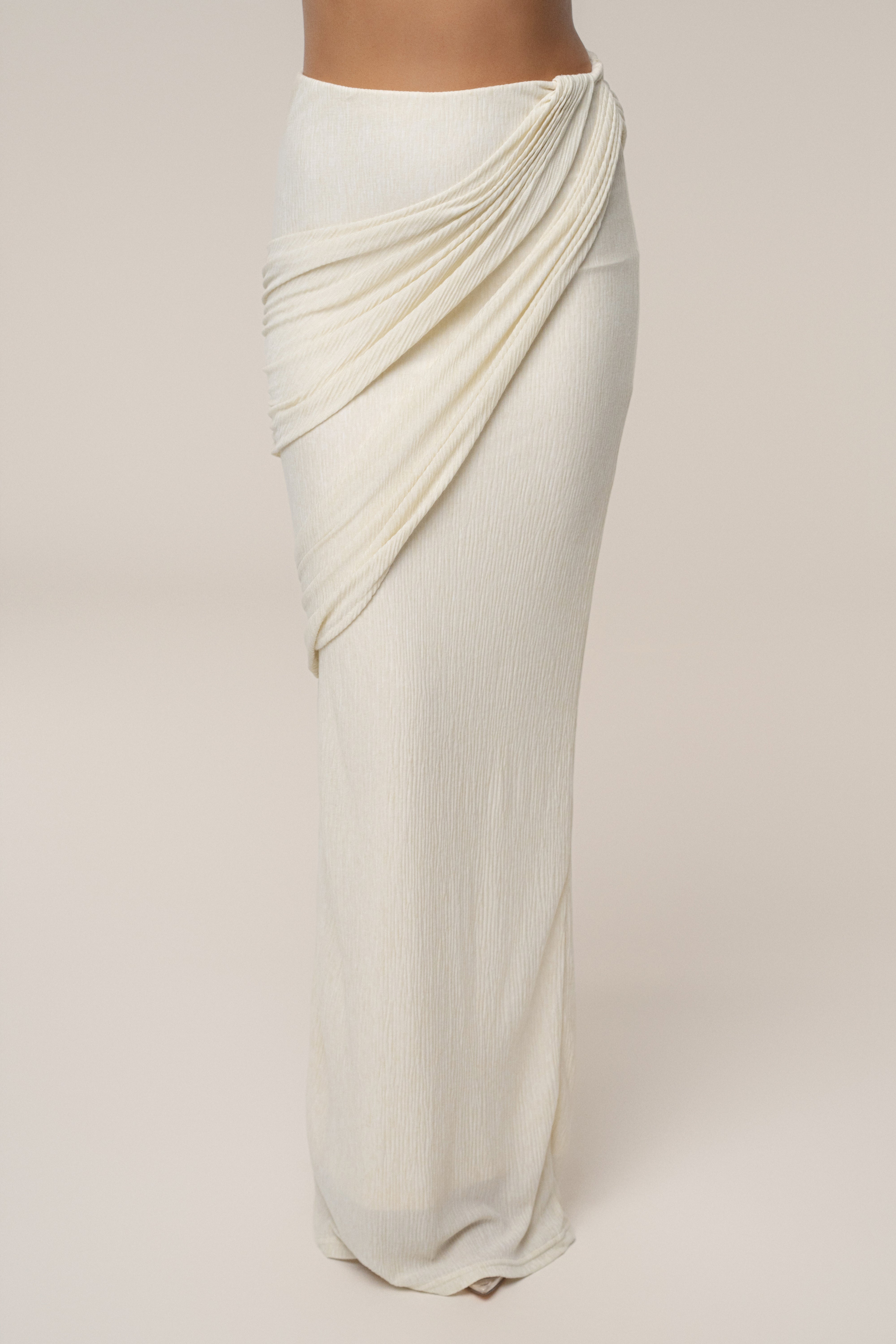 Ivory Paradise Hills Maxi Skirt - JLUXLABEL