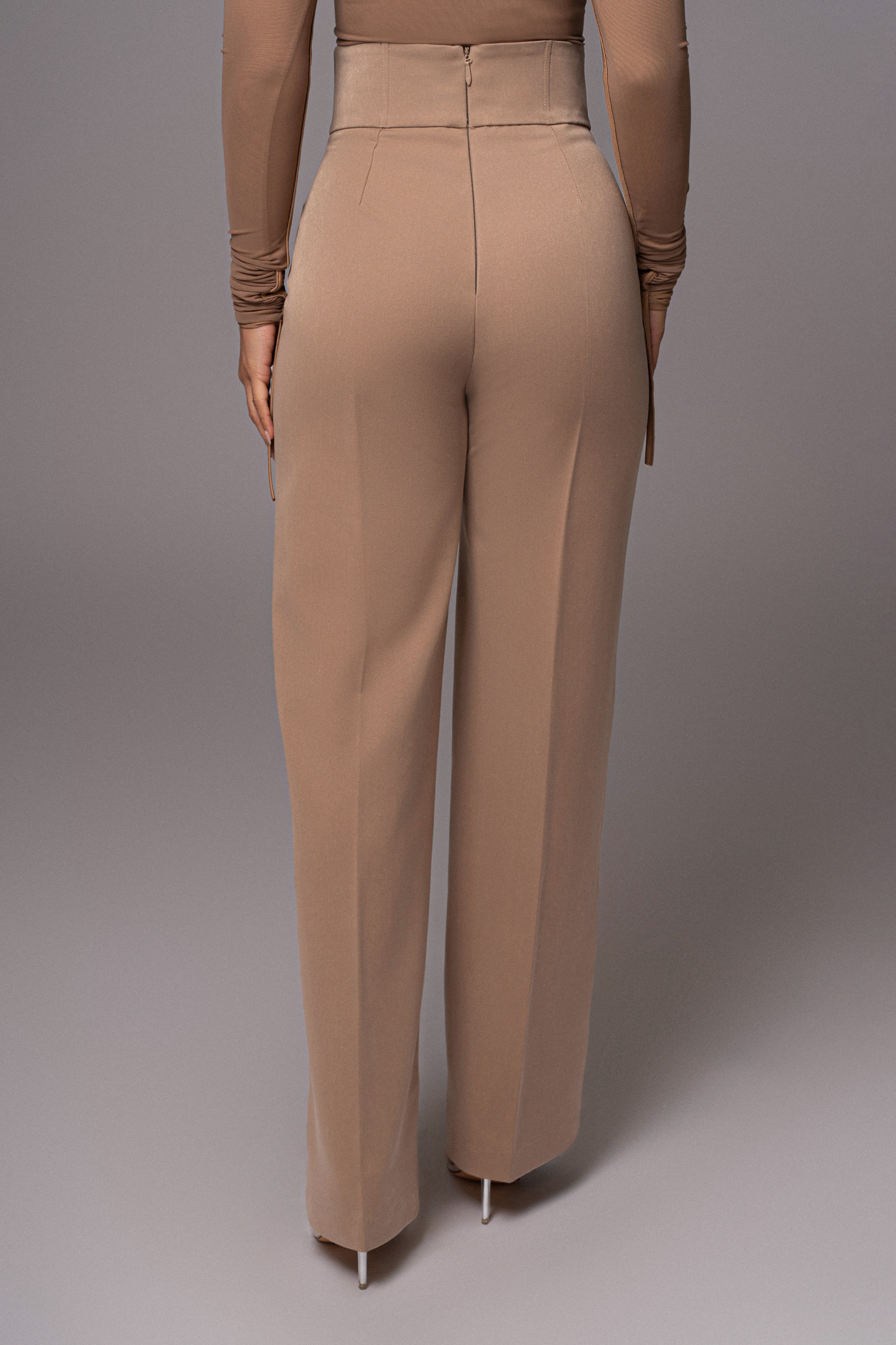 Tan Novena Woven Pants - JLUXLABEL