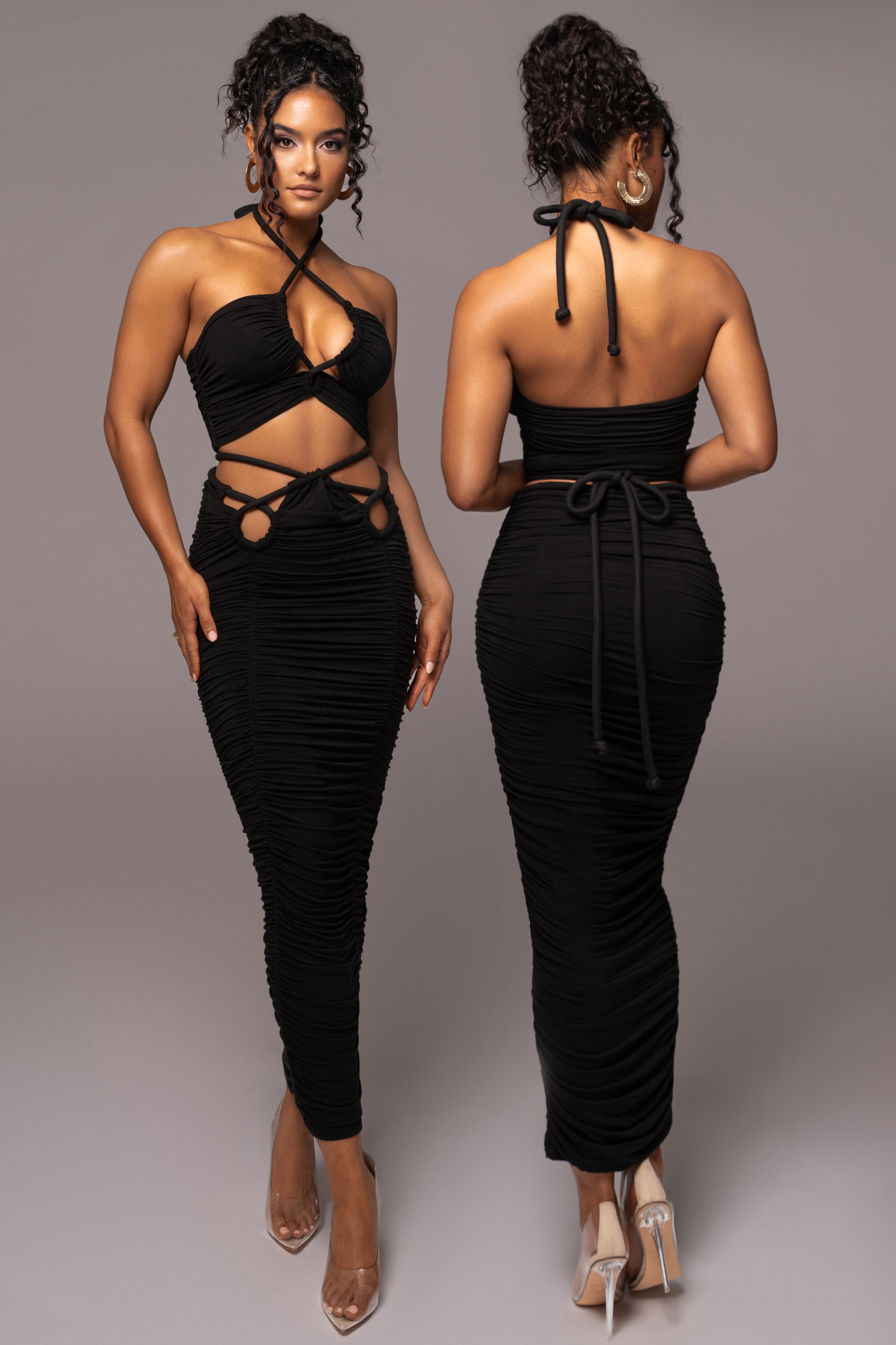 Black Go The Distance Skirt Set