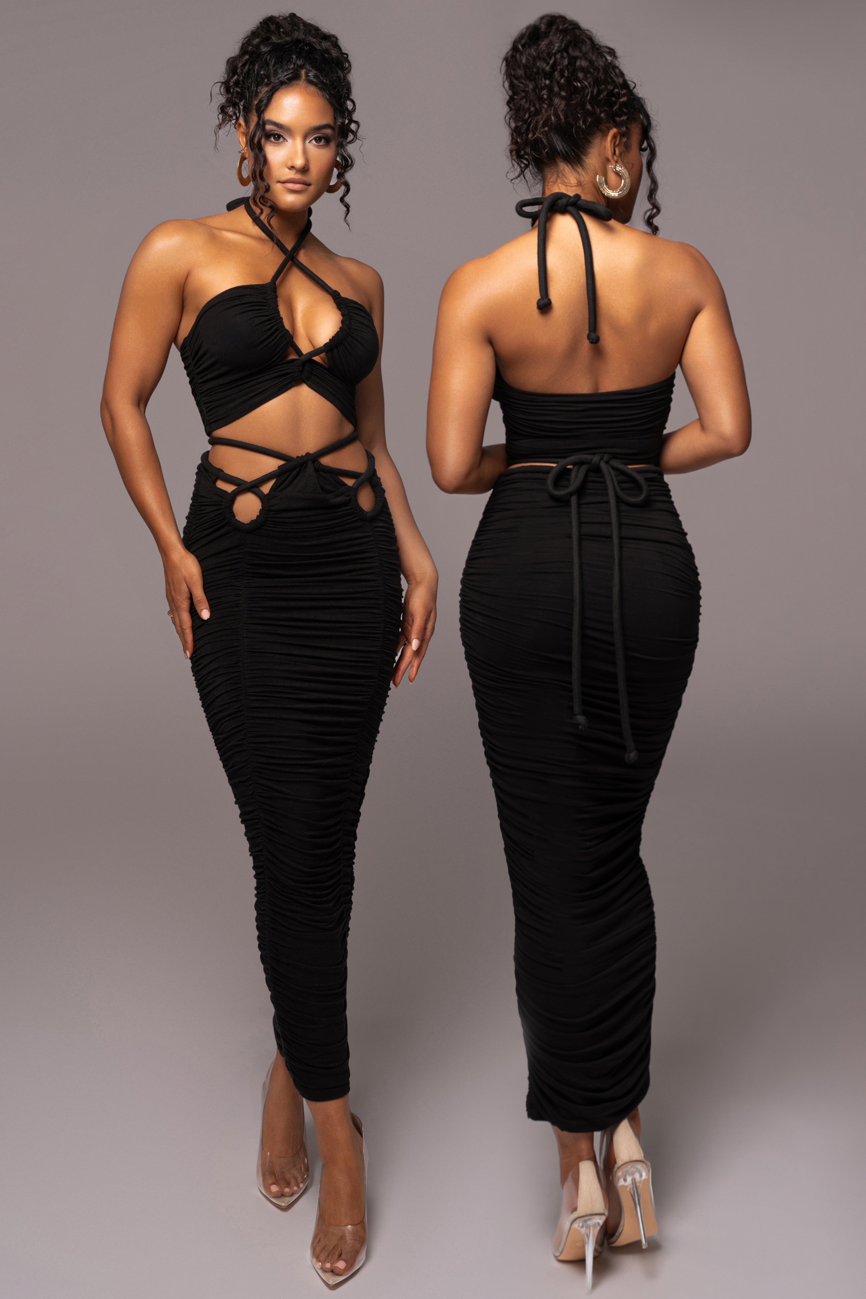 Black Go The Distance Skirt Set - JLUXLABEL