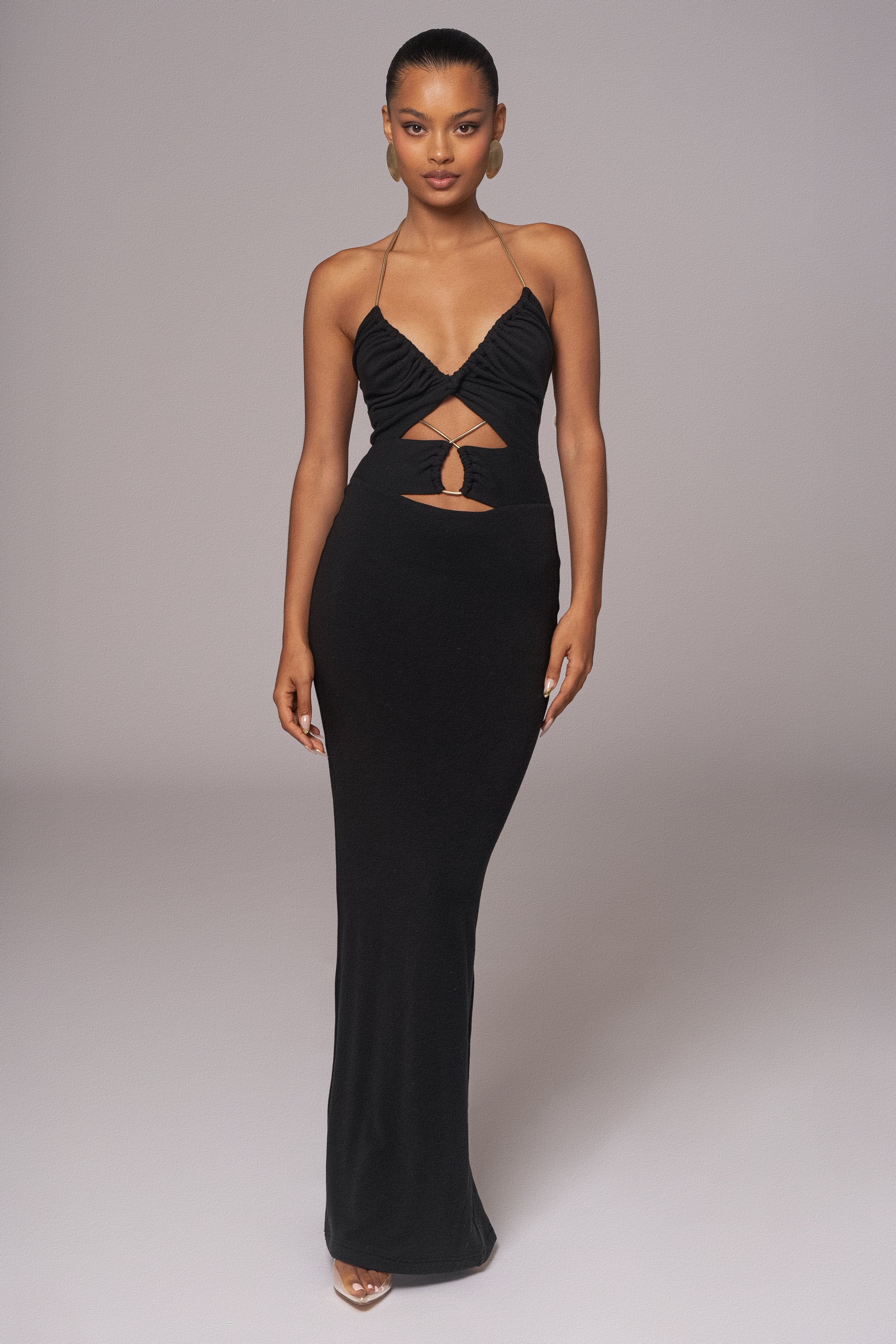 Black Secret Bloom Maxi Dress - JLUXLABEL