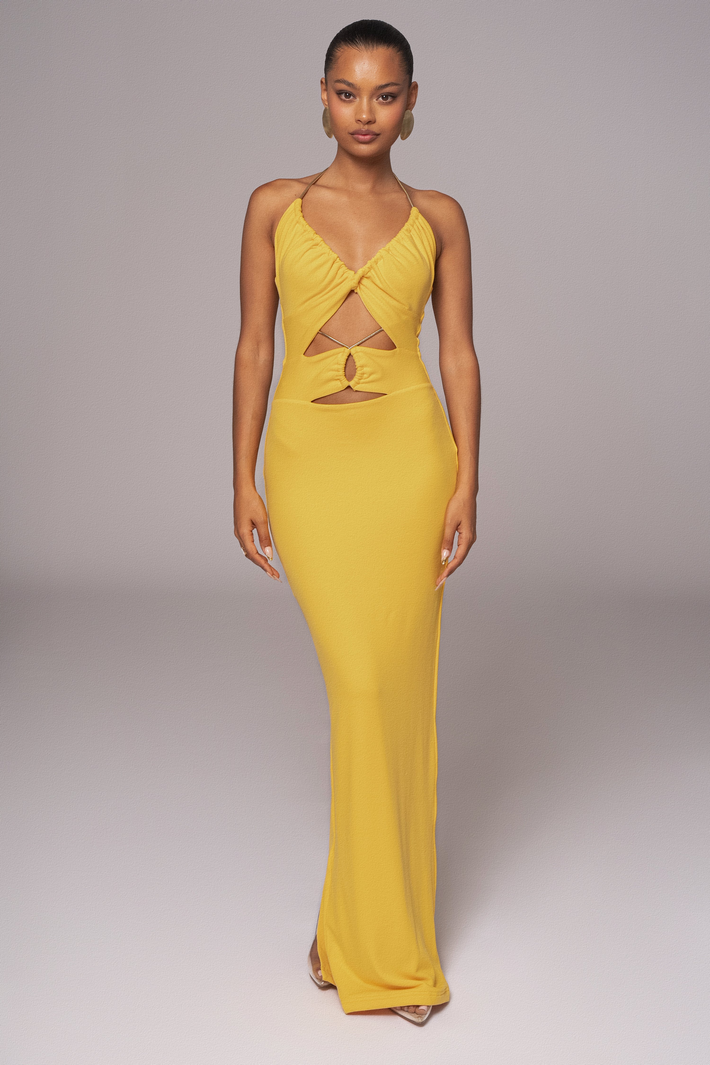 Yellow Secret Bloom Maxi Dress - JLUXLABEL