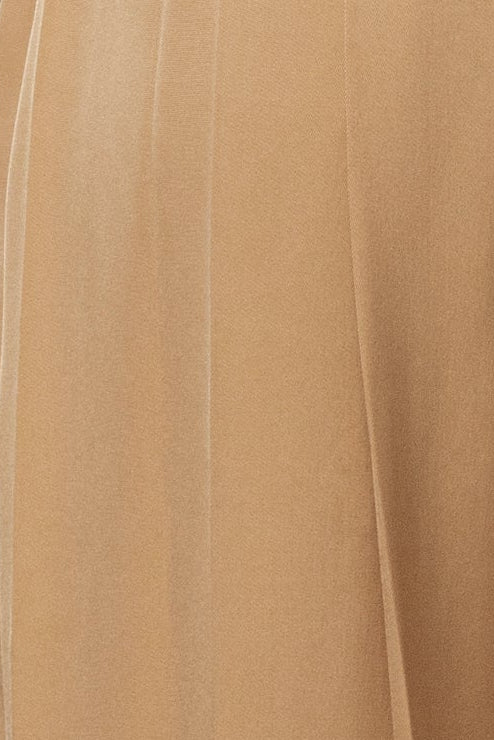 Pantalon large plissé Clara beige