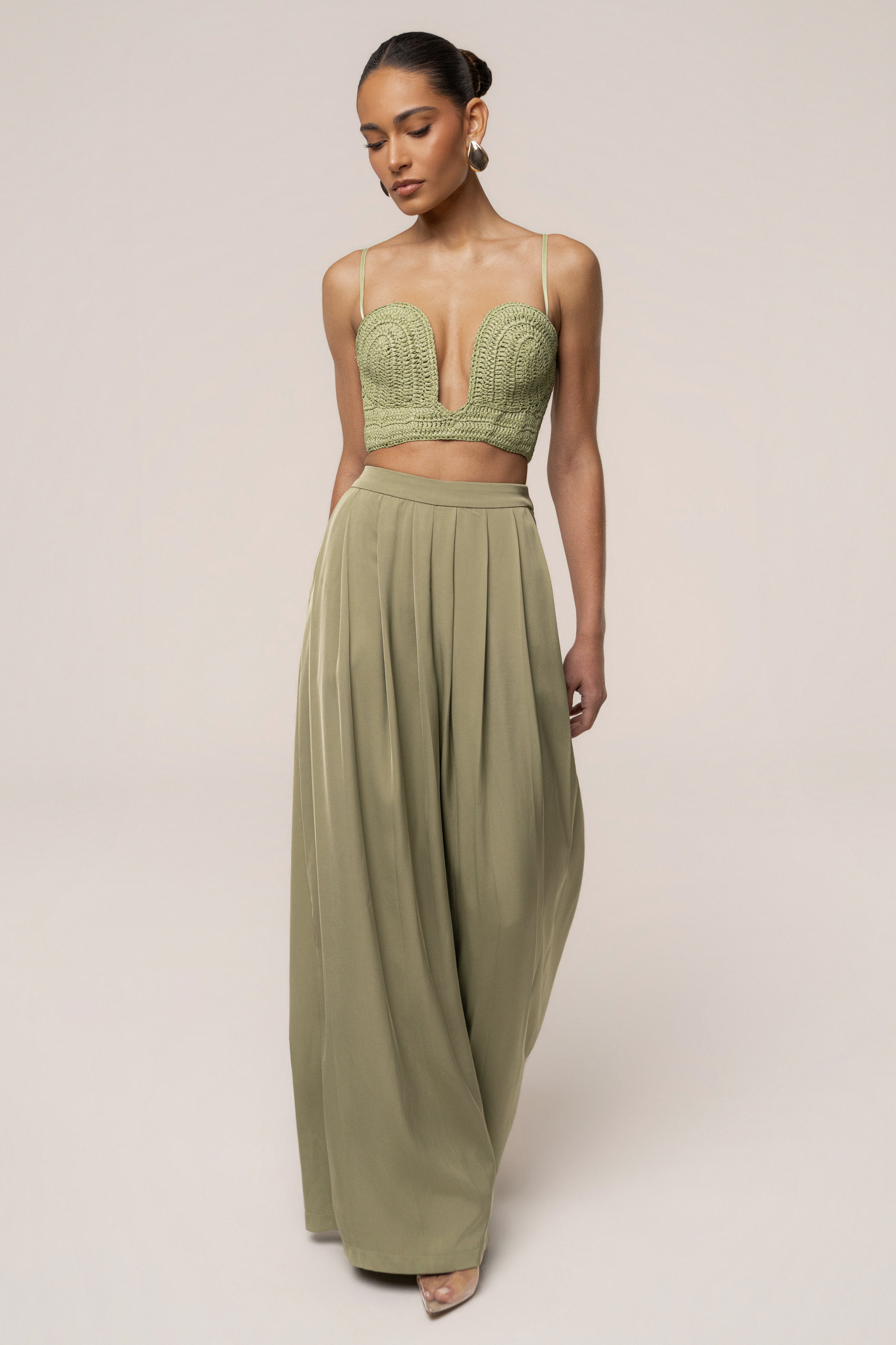 Moss Sail Away Texture Bustier