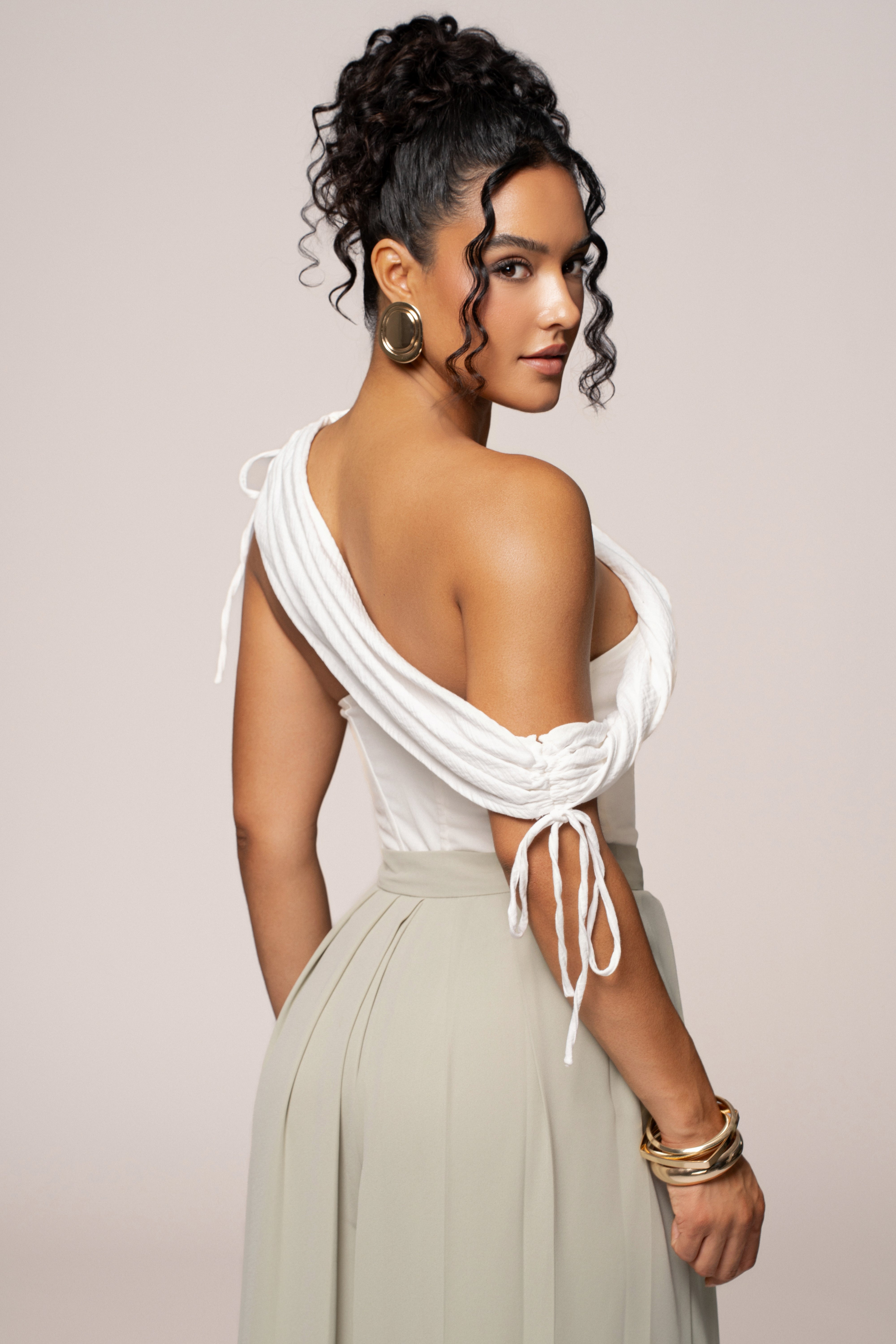 Off-White New Obsession Draped Top - JLUXLABEL