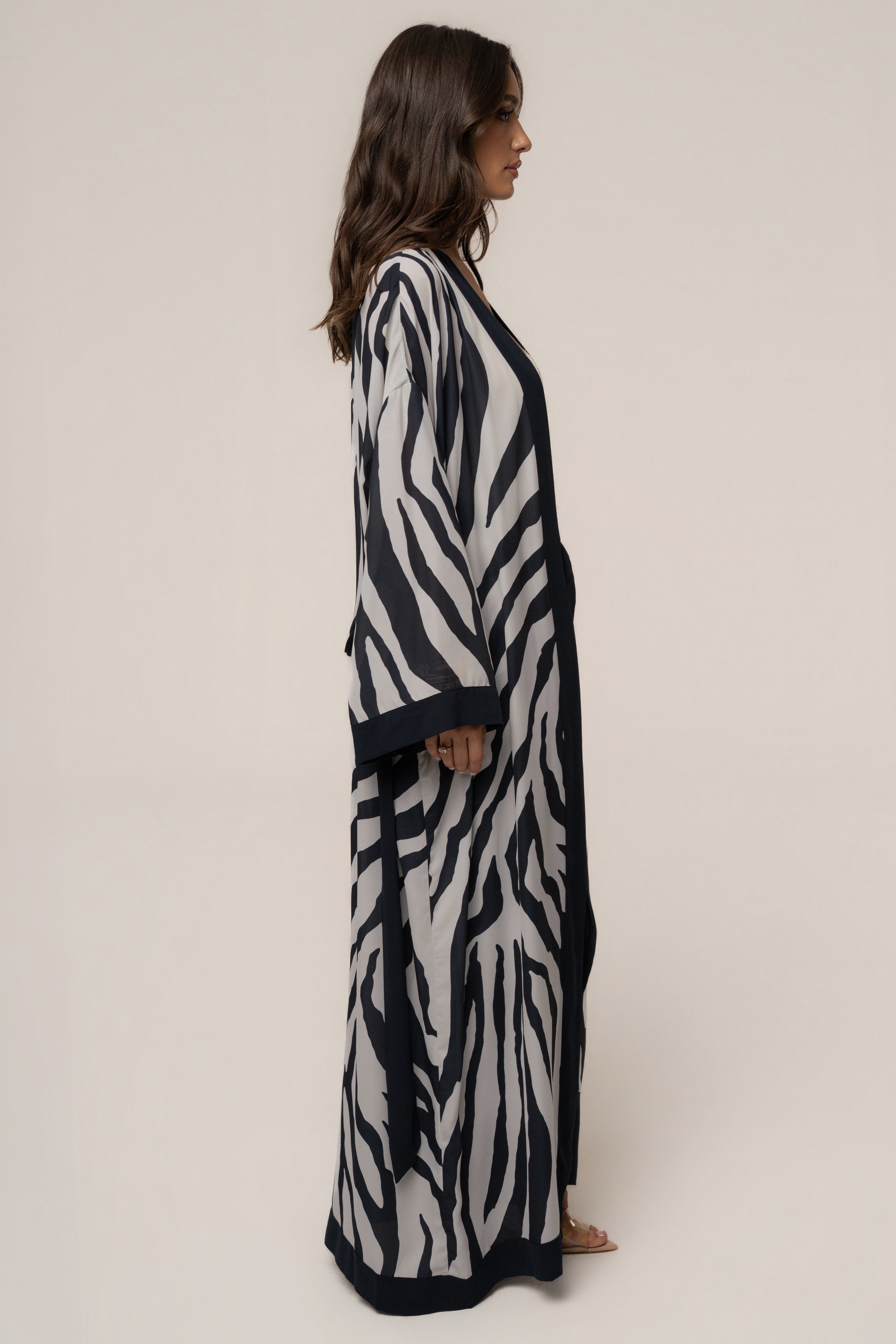 Navy Zebra Safari Days Duster