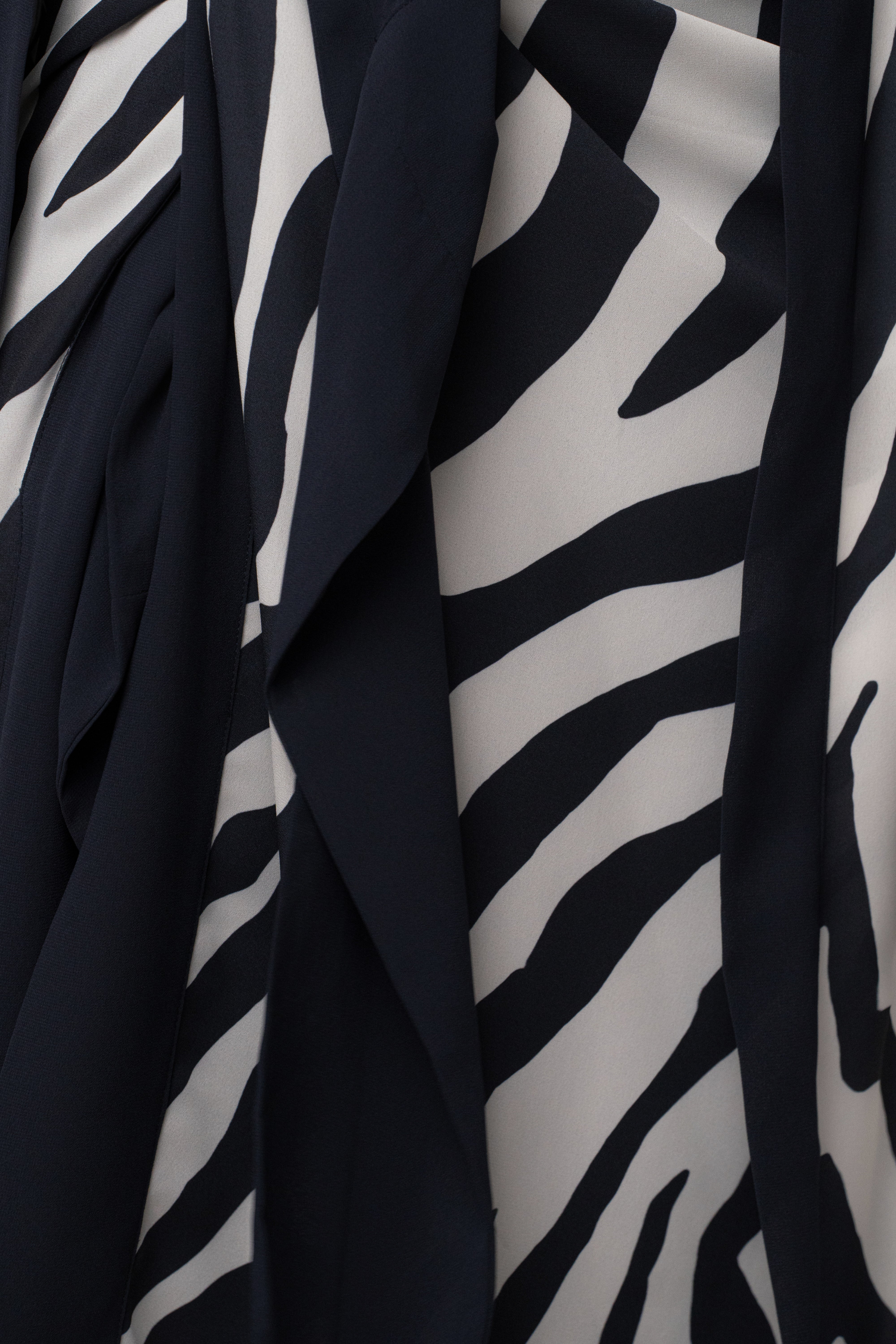 Navy Zebra Safari Days Duster