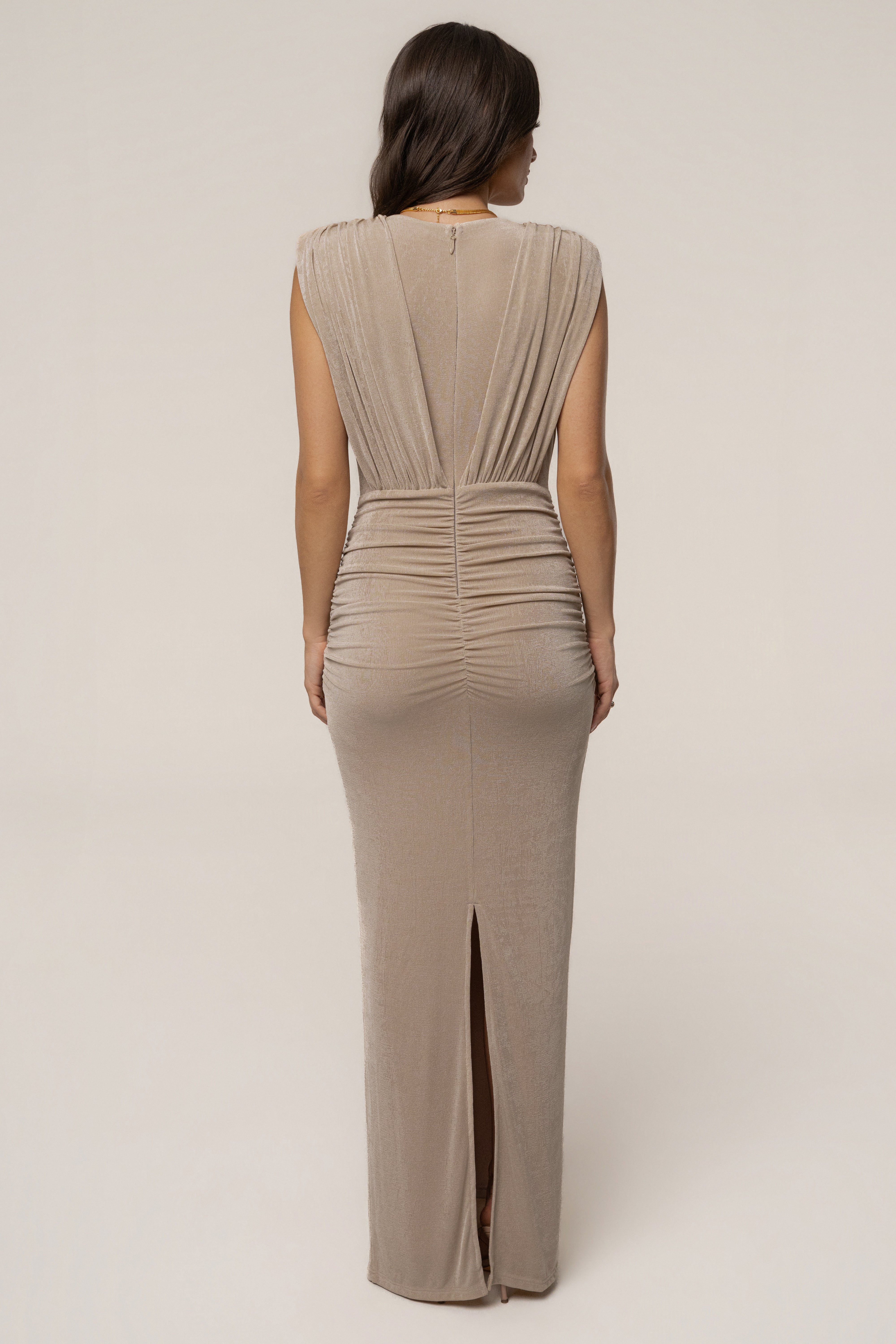Stone Palma Plunge Maxi Dress