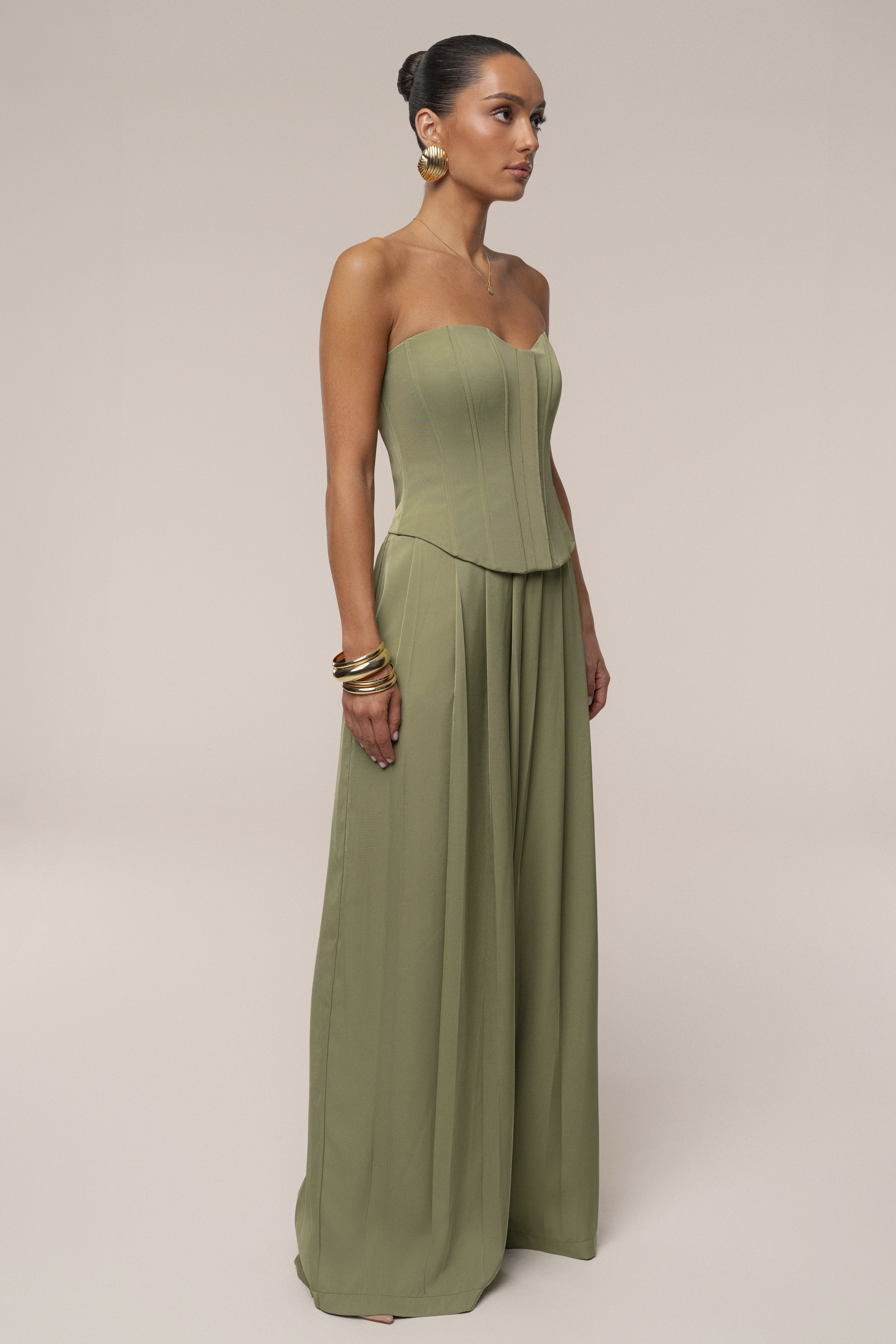 Olive Viv Satin Bustier Top - JLUXLABEL