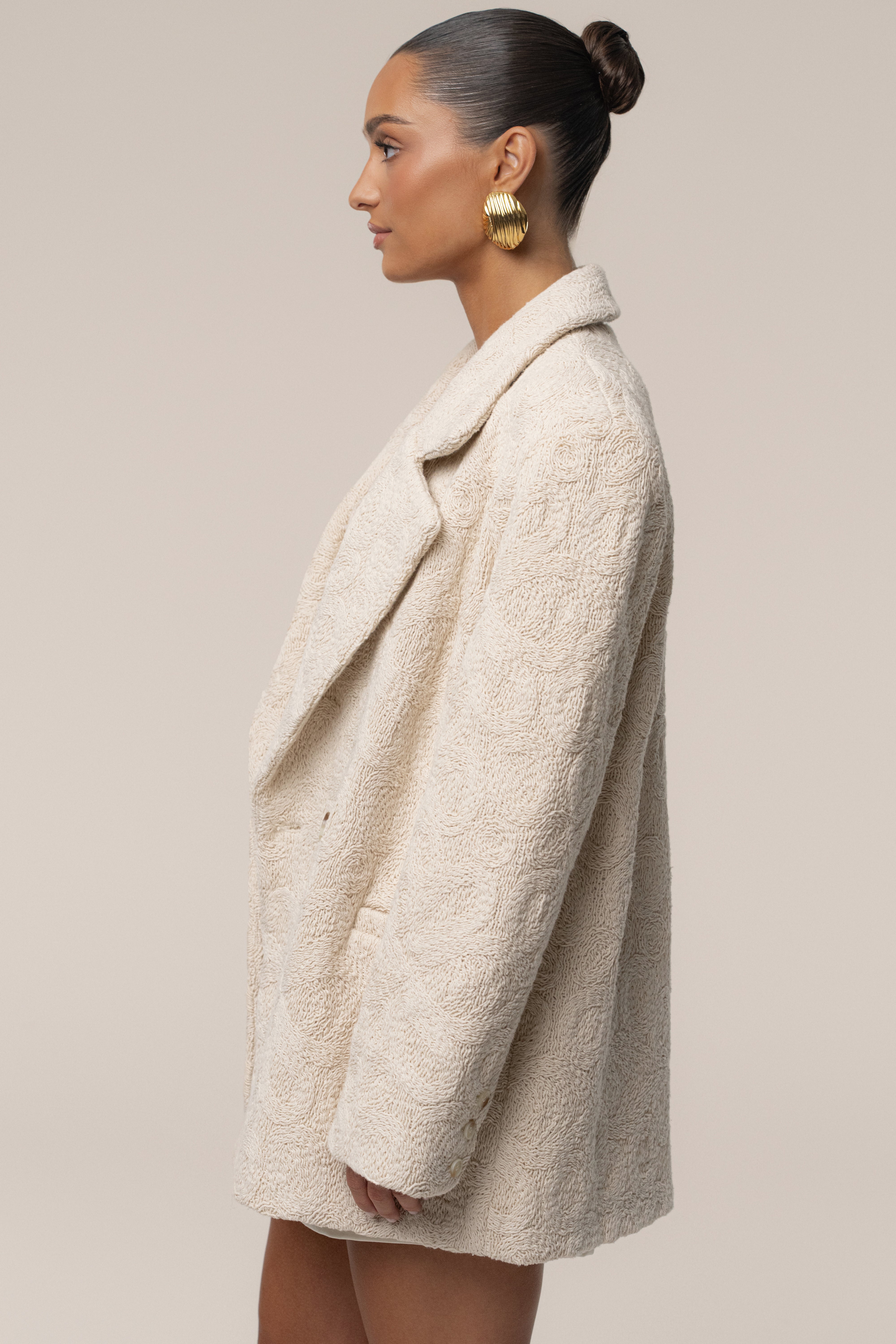 Ecru Avenue Oversize Blazer - JLUXLABEL