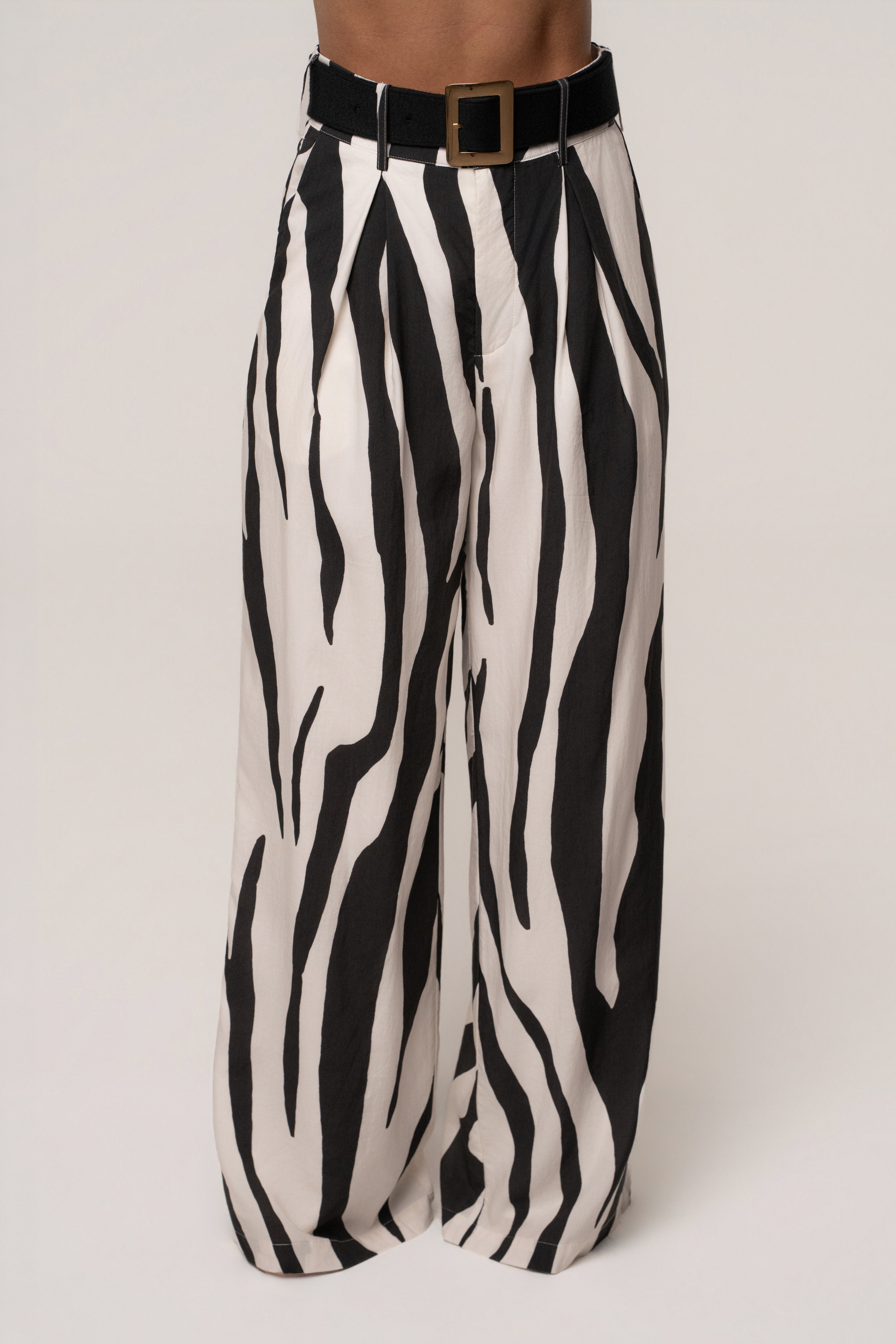 Black Zebra Prime trousers by JLUXLABEL featuring a sleek, tailored design for stylish bottom wear.