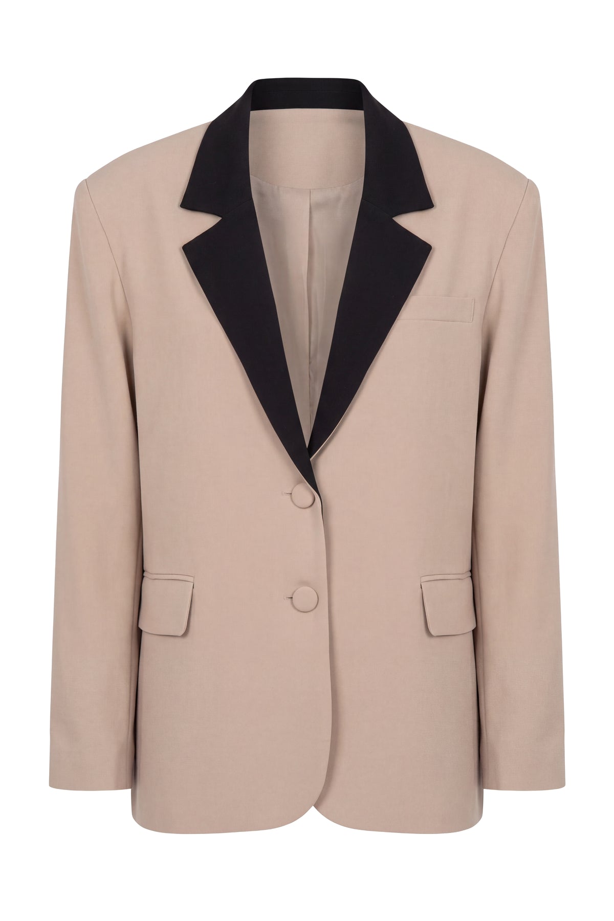Stone/Black Command Oversized Blazer
