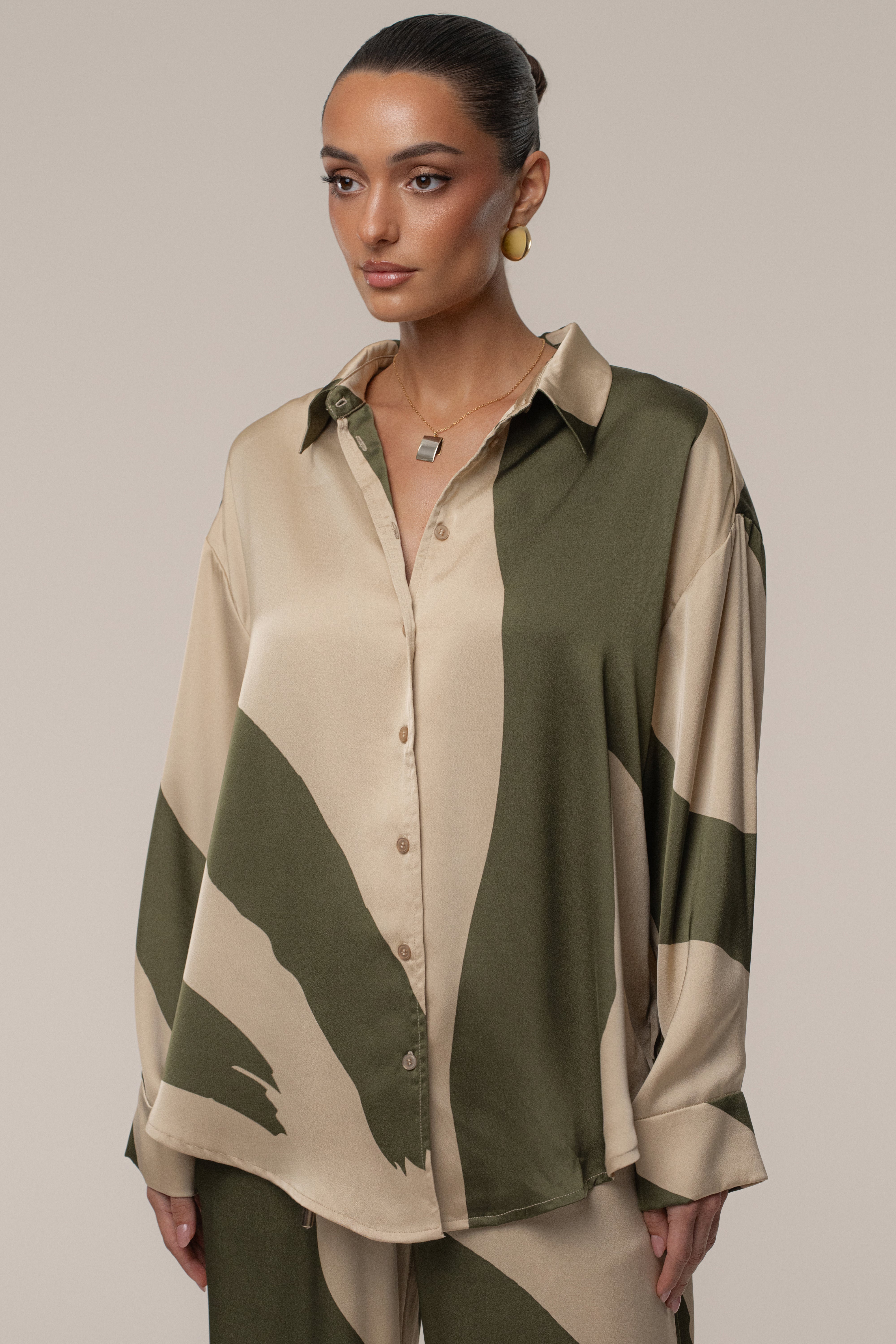 Multi Ella Safari Blouse - JLUXLABEL