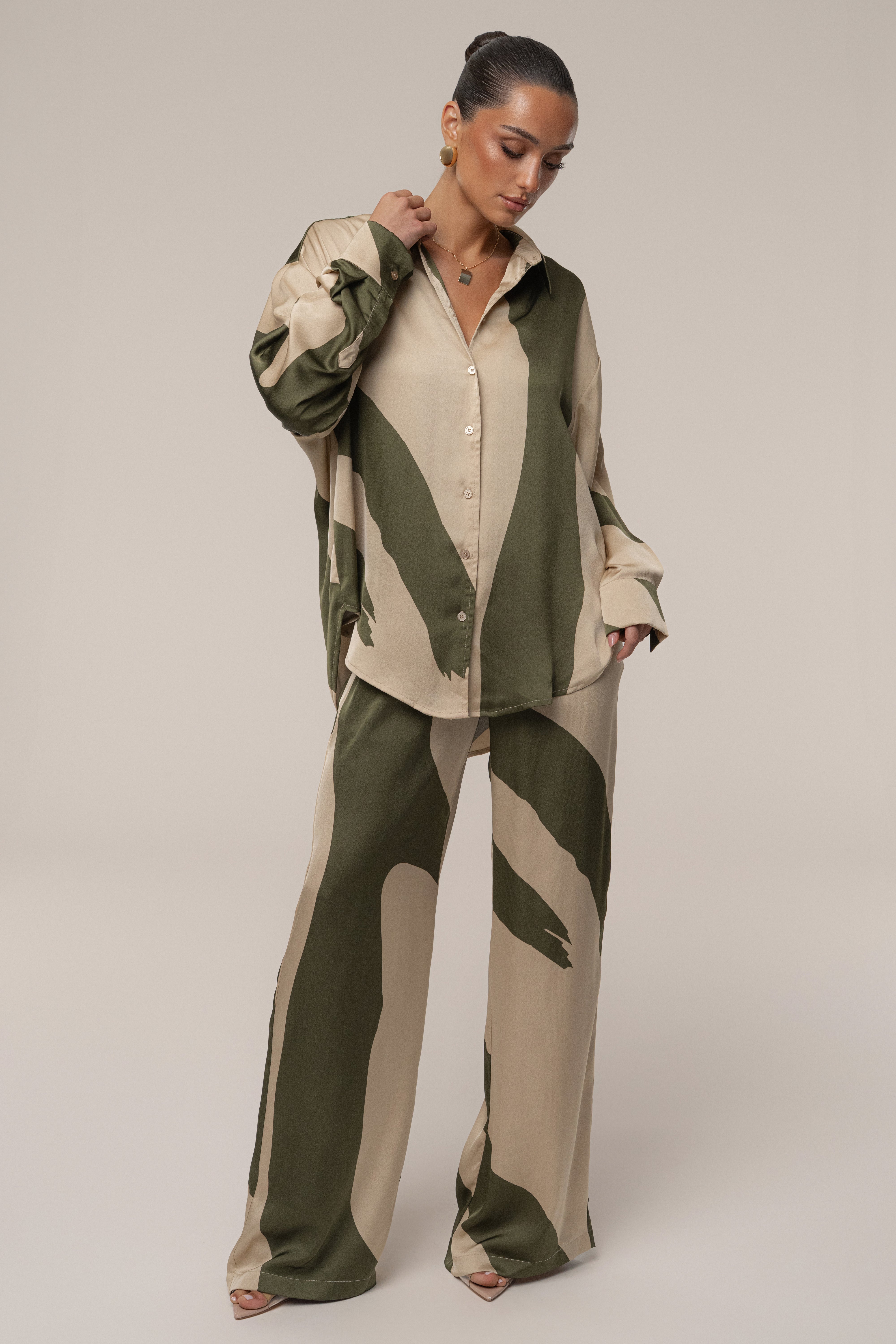 Multi Ella Safari Blouse - JLUXLABEL