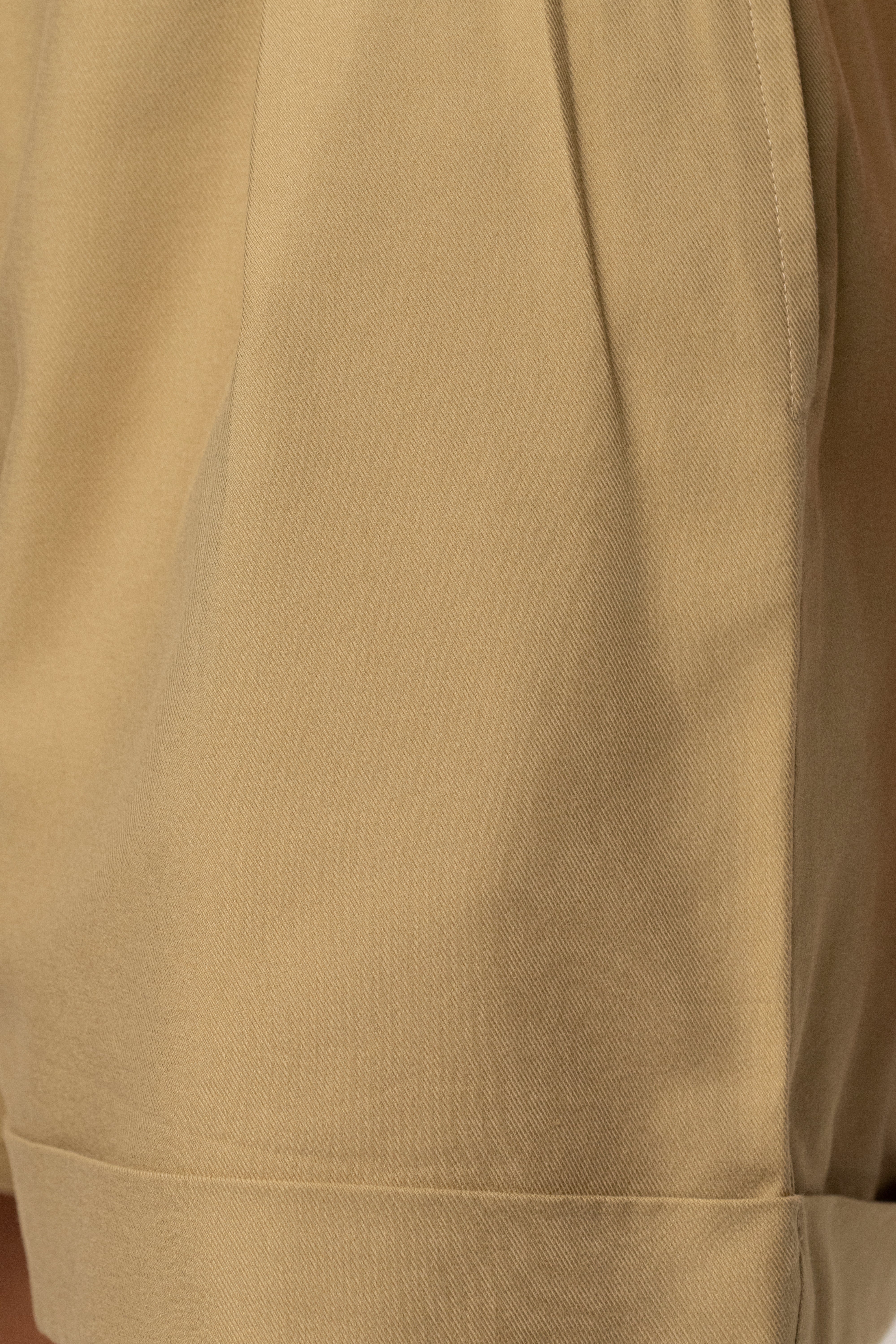 Tan Belted Cargo Shorts - JLUXLABEL