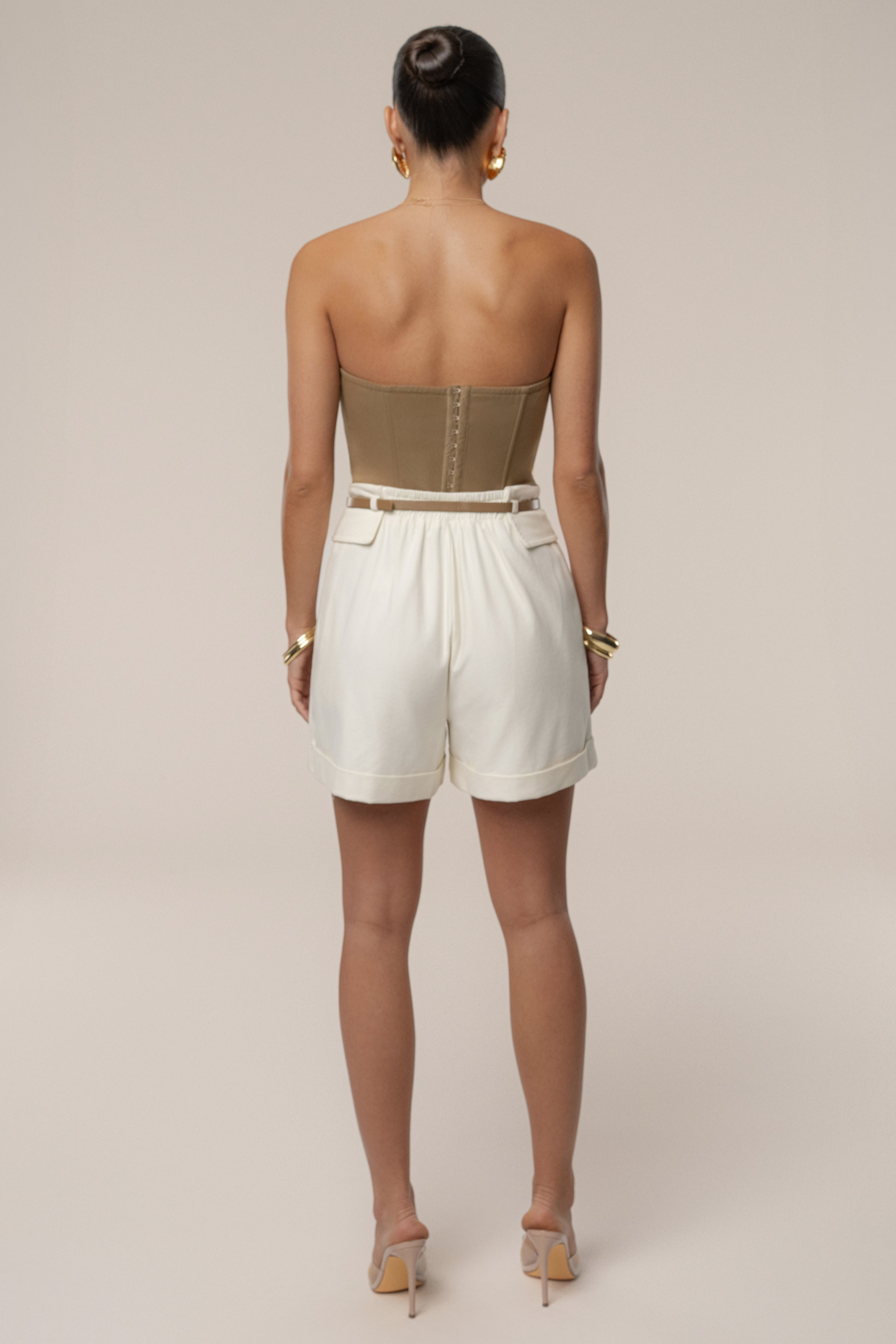 Tan Sunset Tides Corset - JLUXLABEL