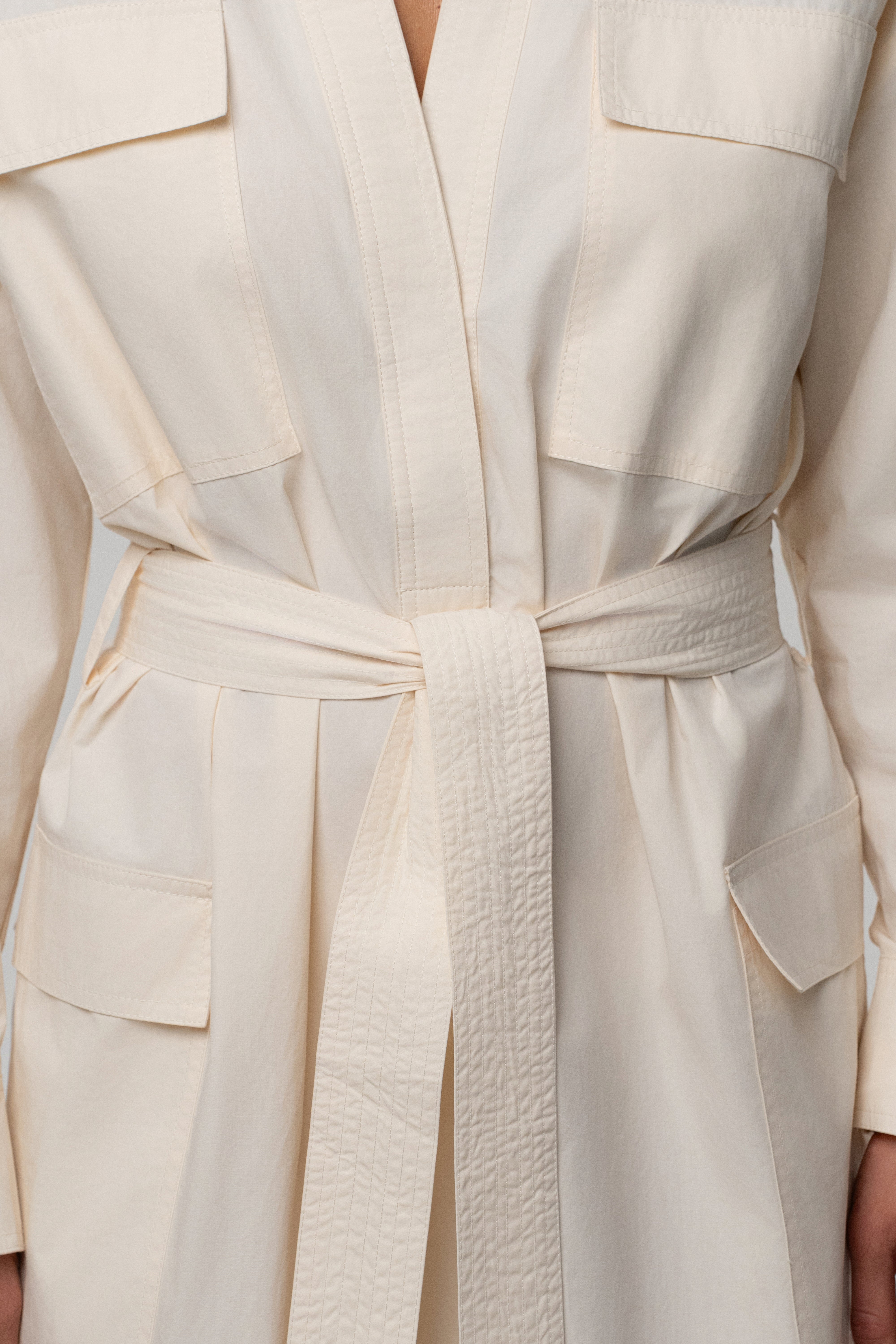 Buttercream Harbor Shore Belted Maxi Dress - JLUXLABEL