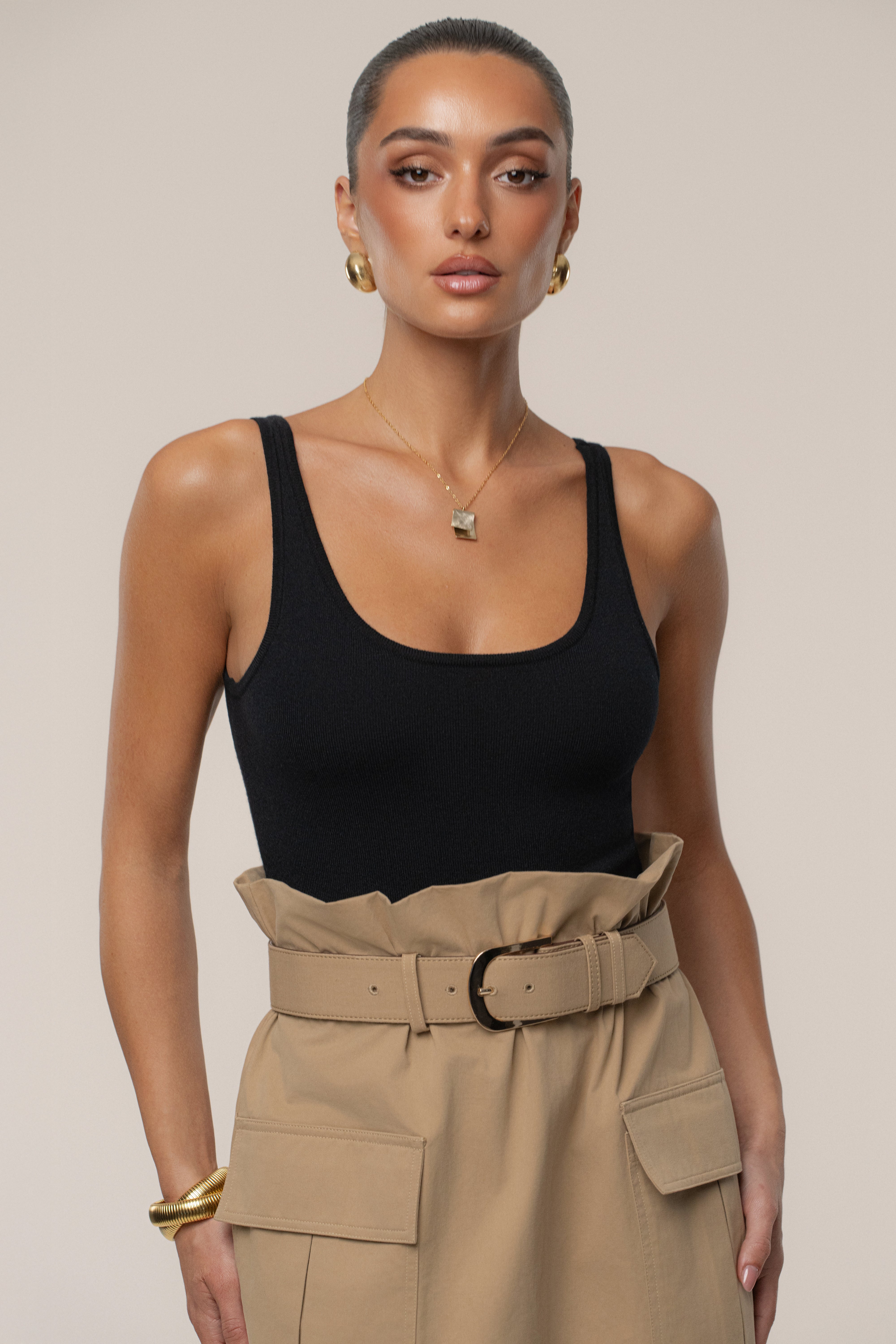 Black Romi Knit Bodysuit - JLUXLABEL