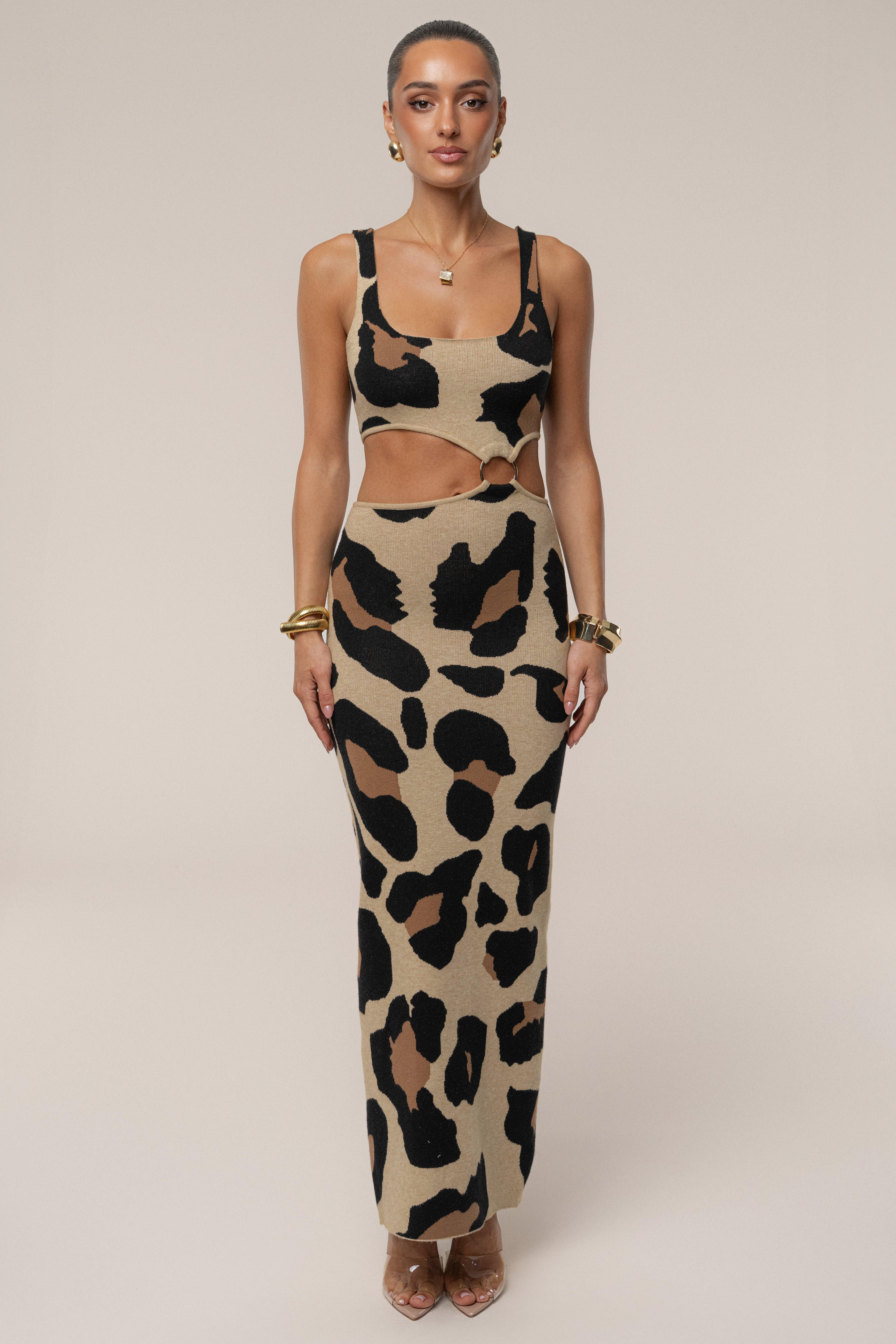 Leopard Zahara Print Maxi Dress - JLUXLABEL