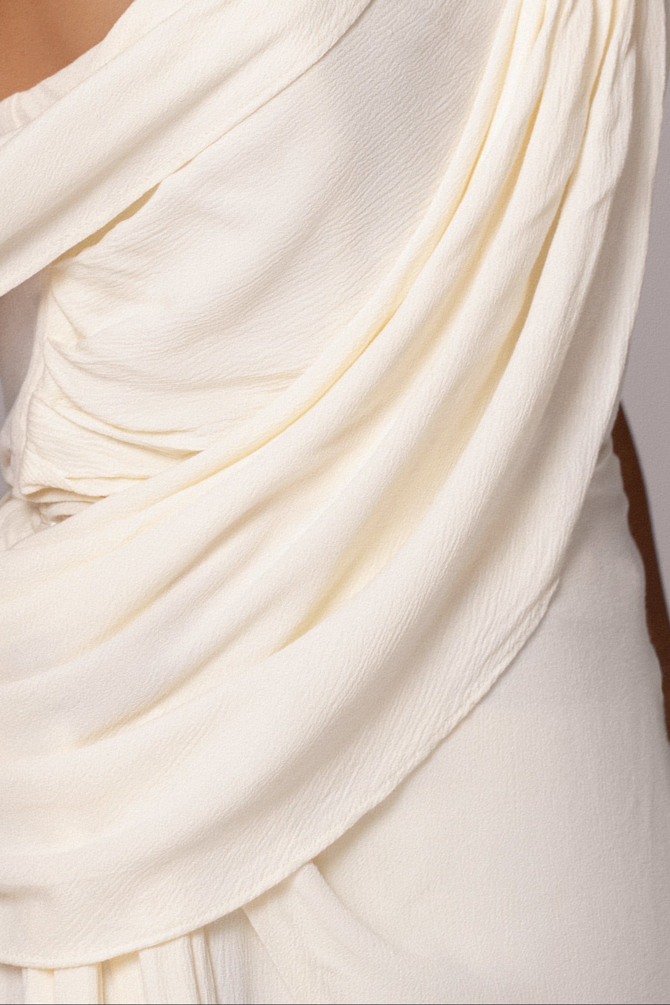 Ivory Diosa Drape Top - JLUXLABEL