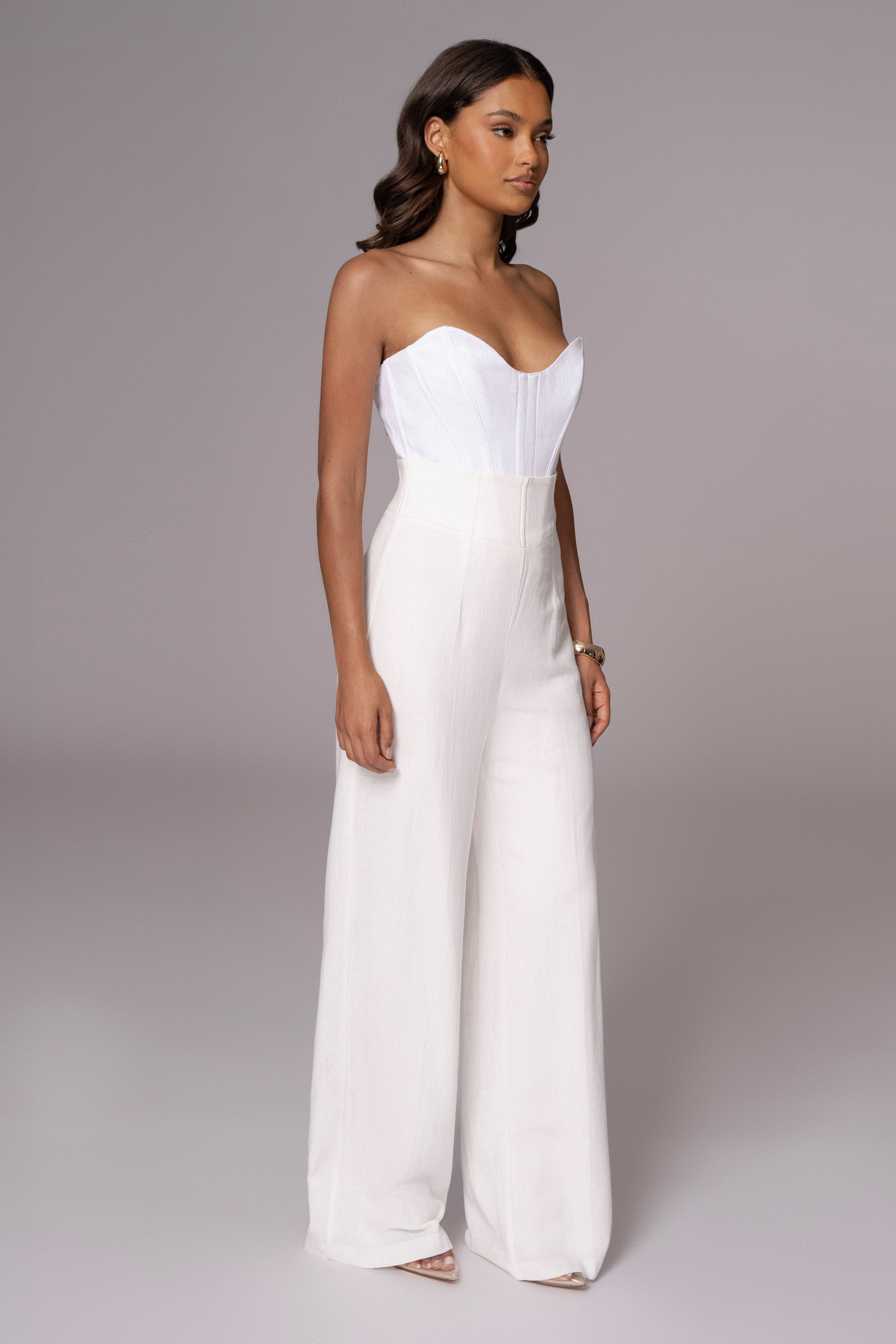 Ivory Beyond The Sea Linen Corset - JLUXLABEL