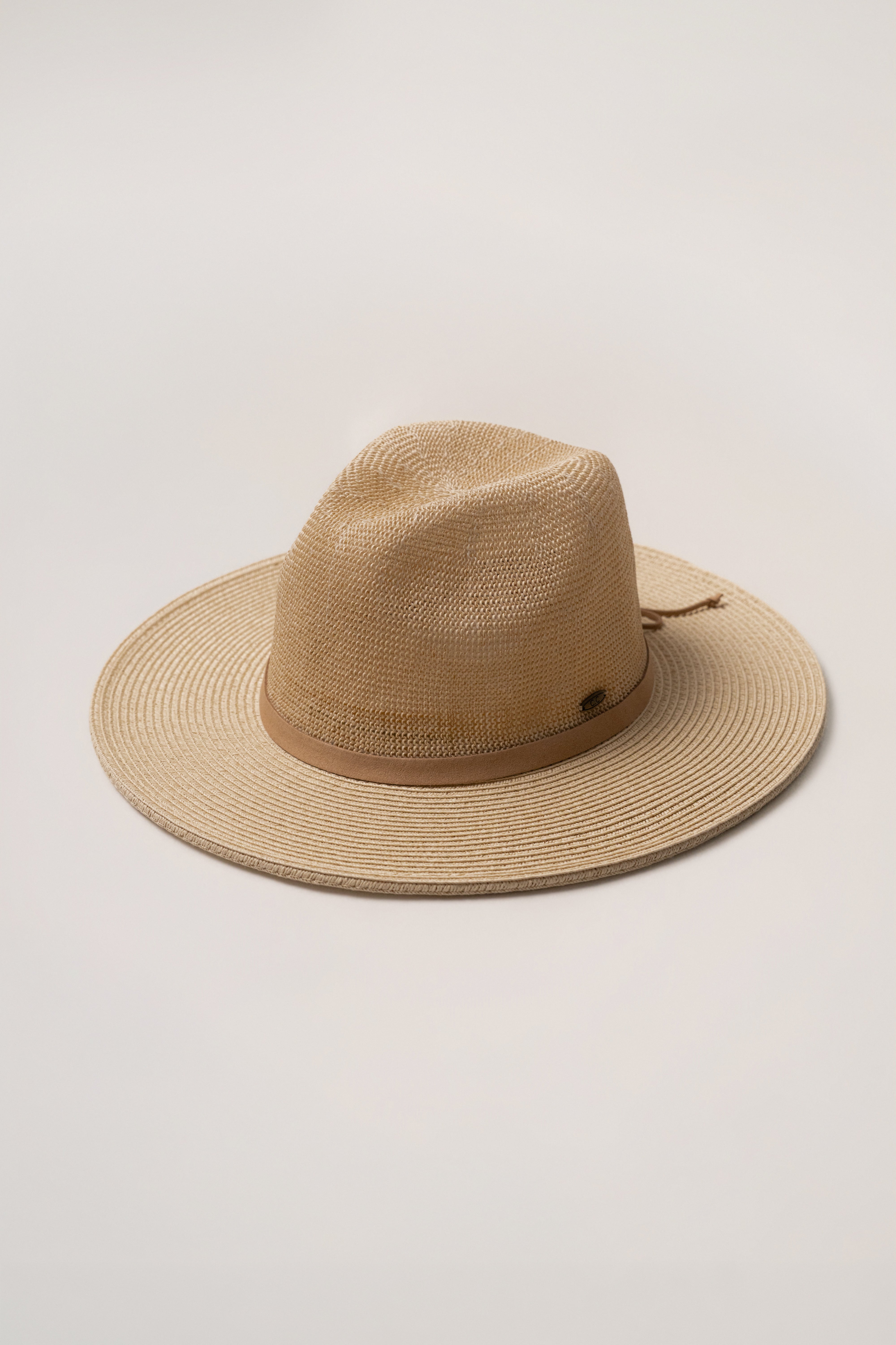 JLUXLABEL Natural Marina Strolls wide brim hat with a woven straw design, perfect for sun protection and stylish summer accessories.