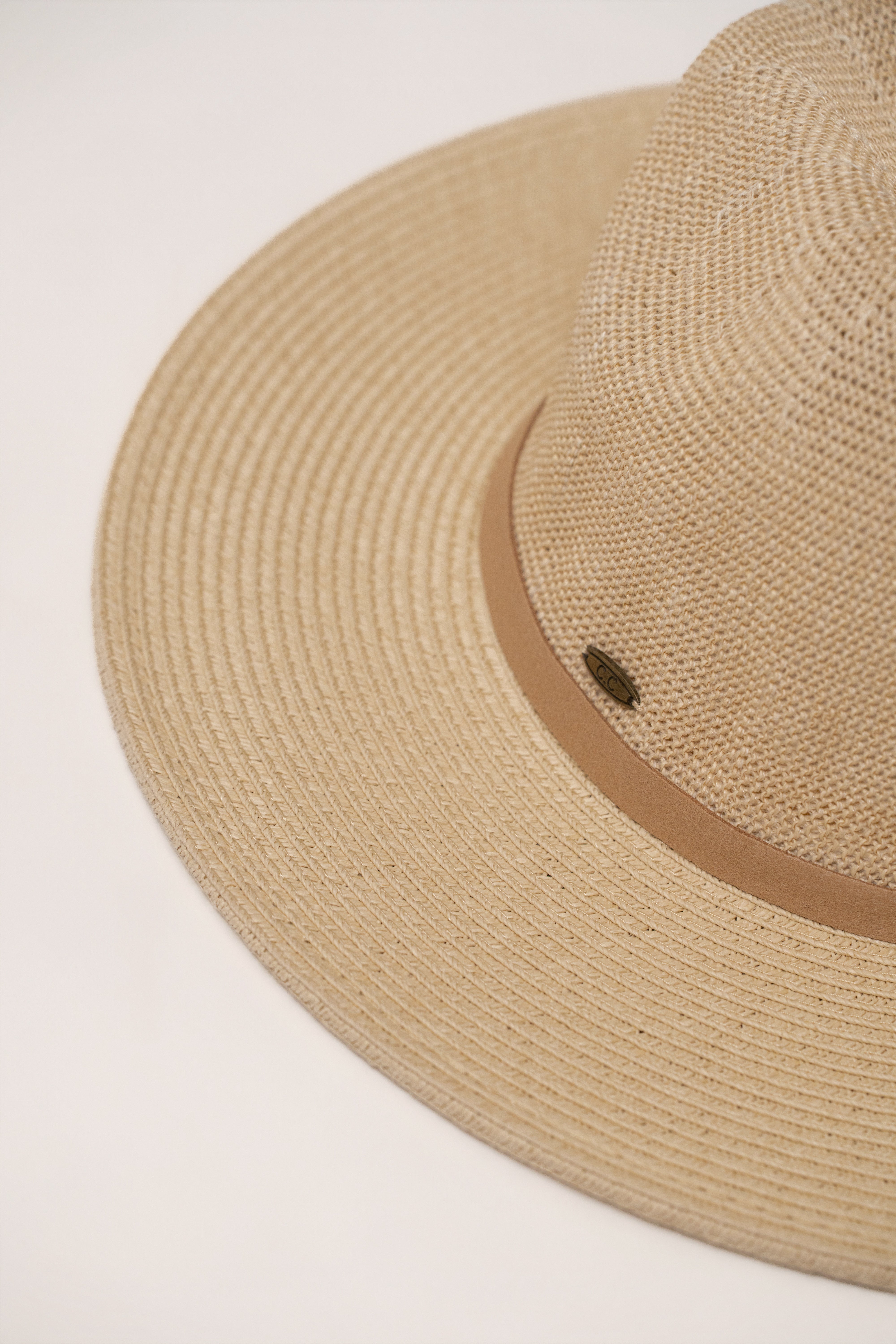 JLUXLABEL Natural Marina Strolls wide brim hat with woven straw design, perfect for sun protection and stylish accessories.