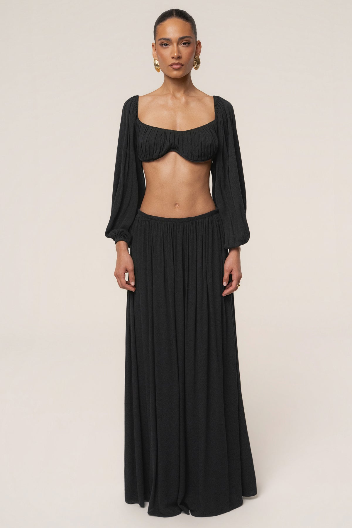 Black Warm Nights Skirt Set