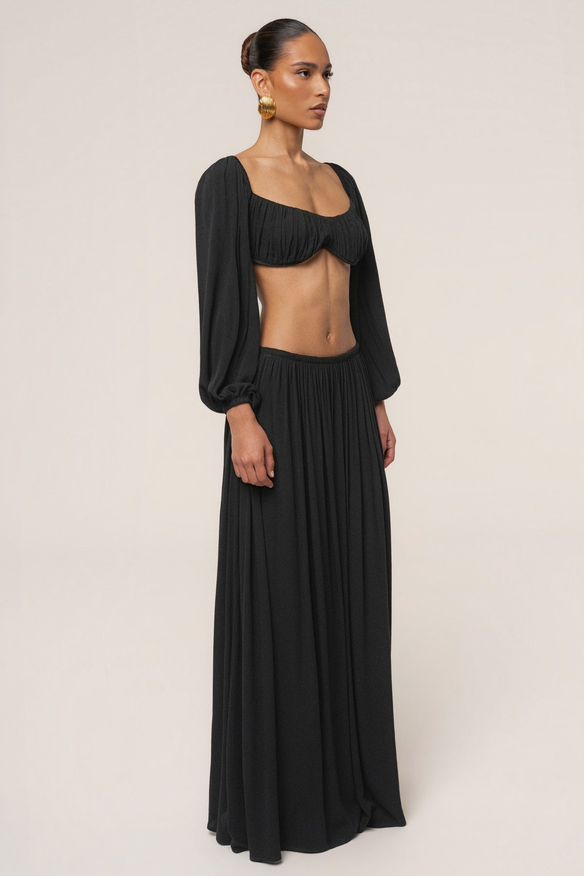 Black Warm Nights Skirt Set